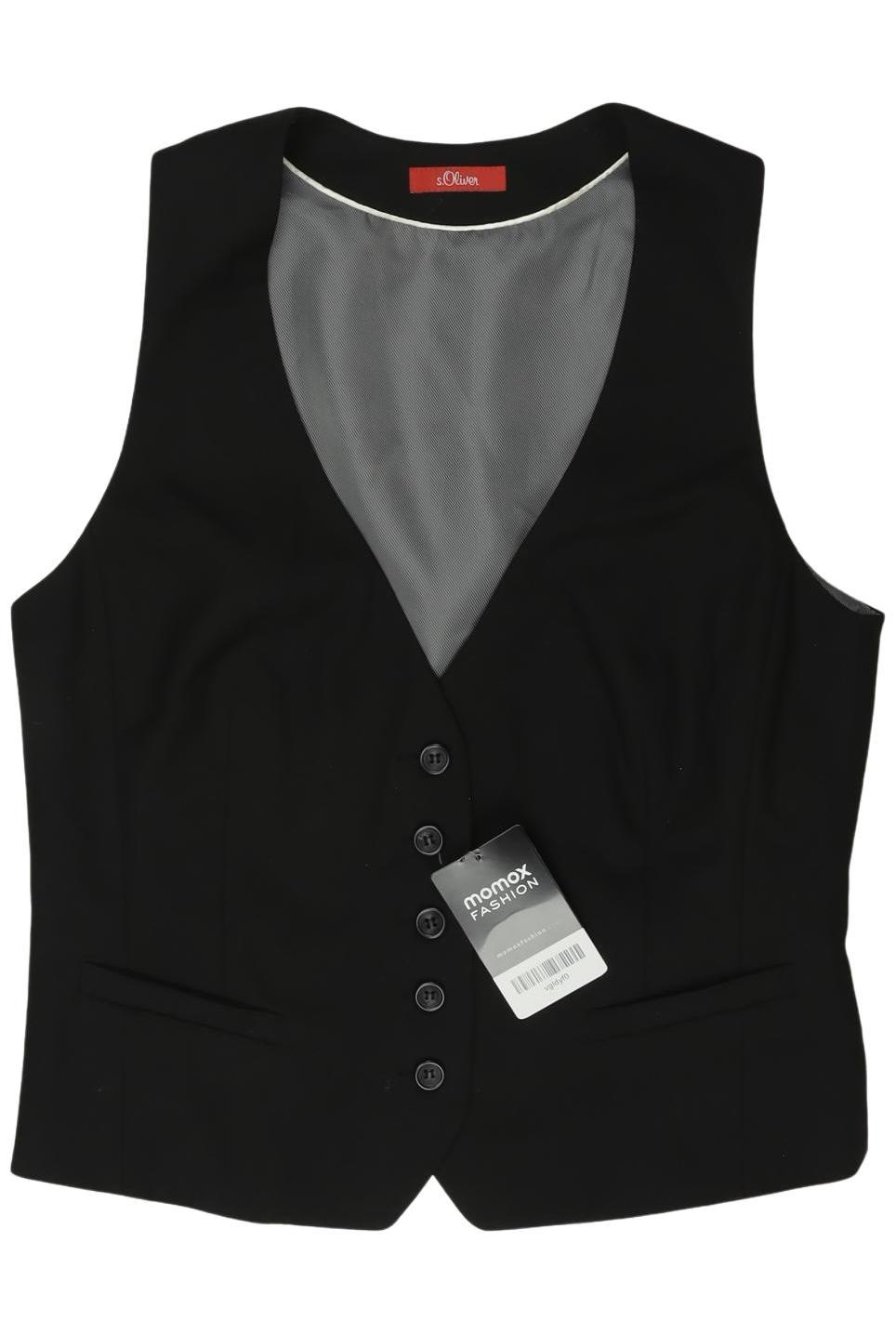 

s.Oliver Damen Weste, schwarz, Gr. 38