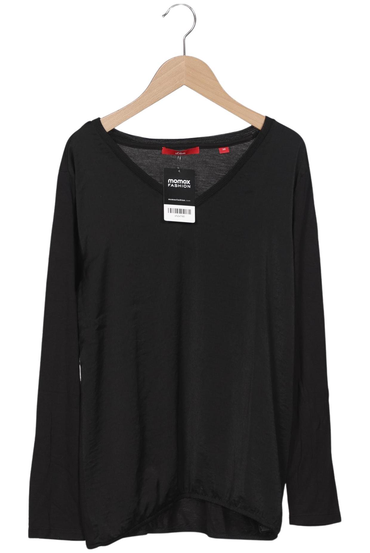 

s.Oliver Damen Langarmshirt, schwarz, Gr. 36