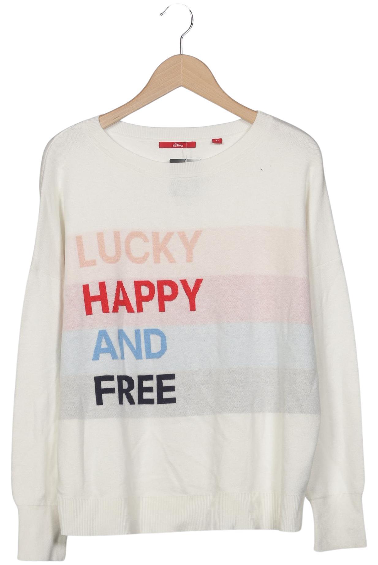 

s.Oliver Damen Pullover, weiß, Gr. 42