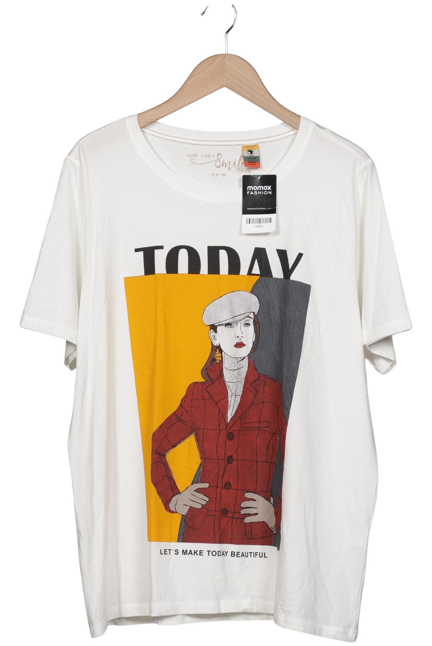 

s.Oliver Damen T-Shirt, weiß, Gr. 46