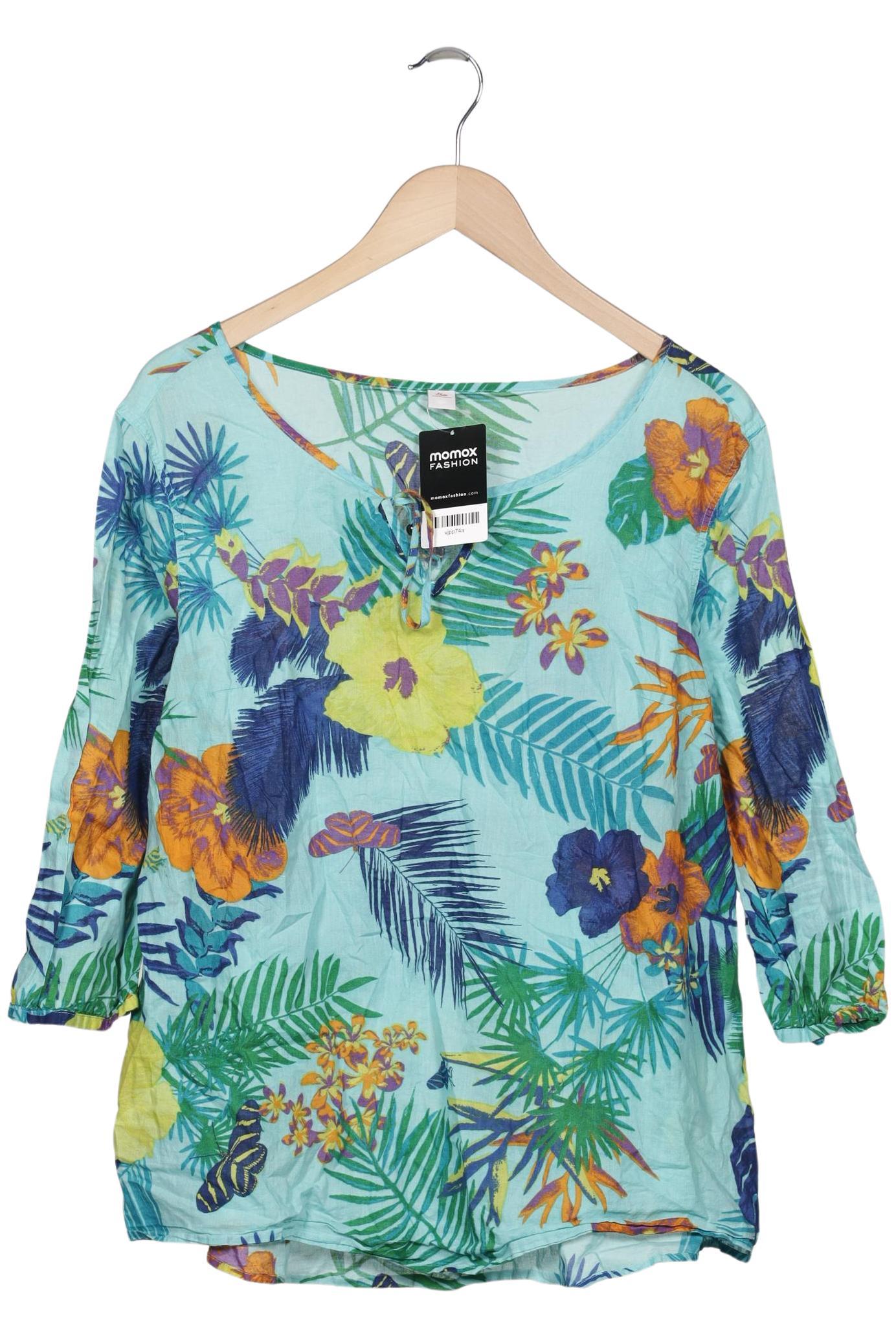 

s.Oliver Damen Bluse, blau, Gr. 44