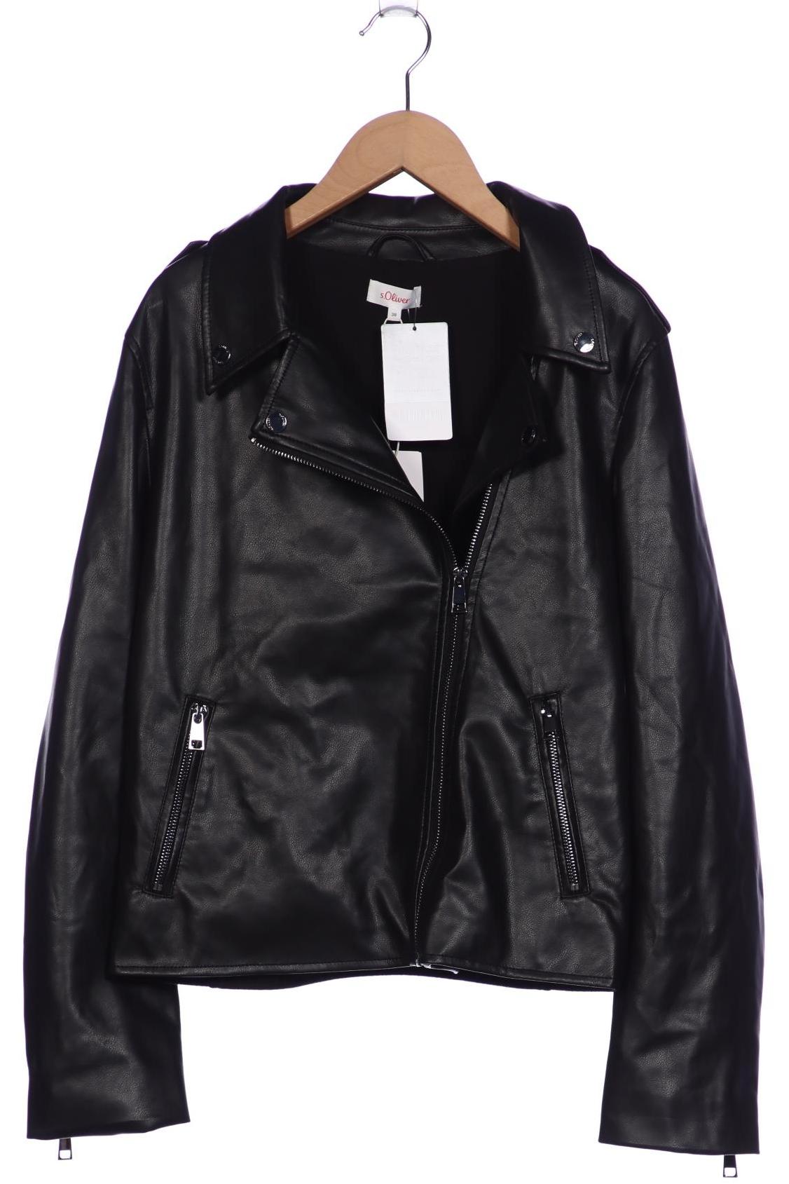 

s.Oliver Damen Jacke, schwarz, Gr. 38