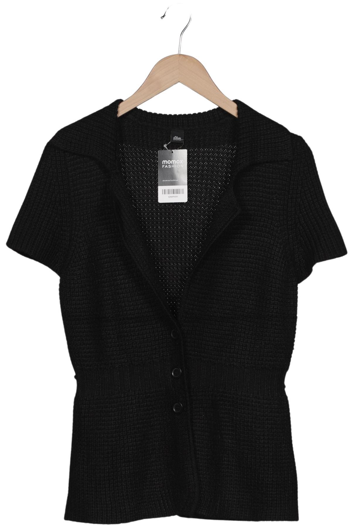 

s.Oliver Damen Strickjacke, schwarz, Gr. 40