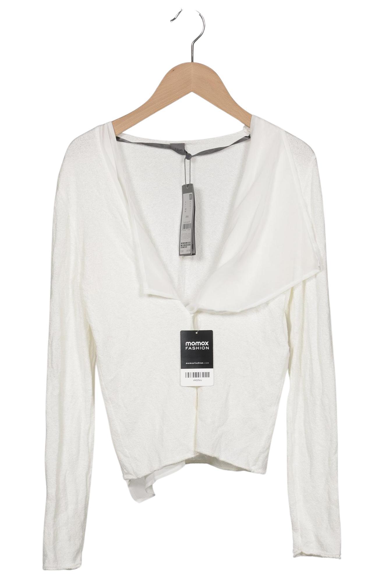 

s.Oliver Damen Strickjacke, weiß, Gr. 34