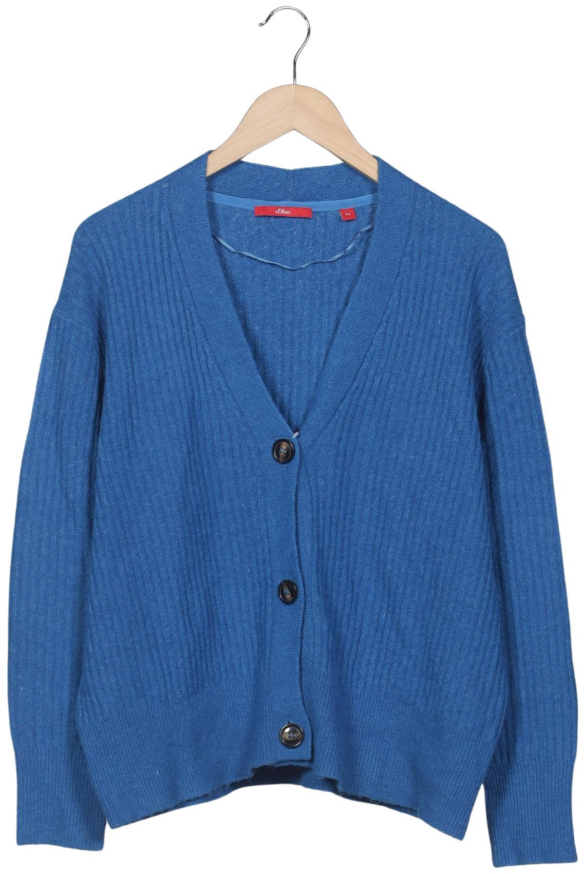 

s.Oliver Damen Strickjacke, blau, Gr. 42