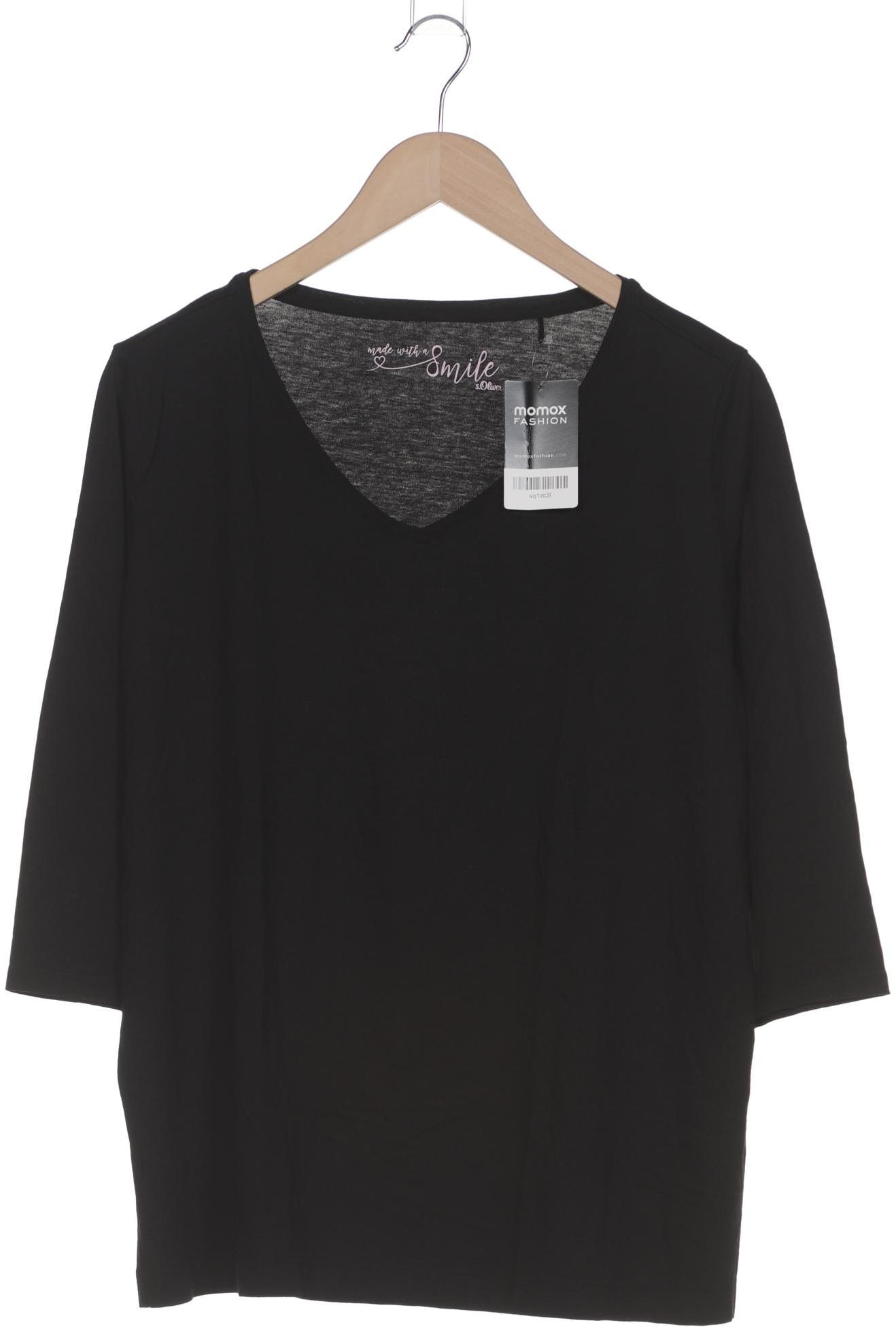 

s.Oliver Damen Langarmshirt, schwarz, Gr. 42