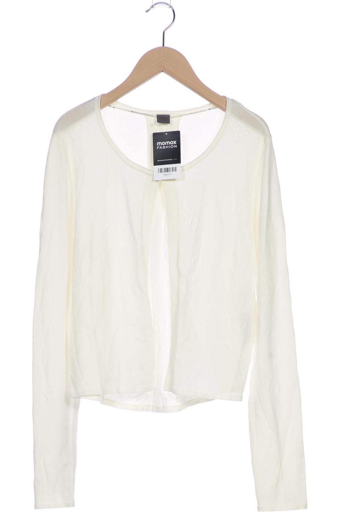 

s.Oliver Damen Strickjacke, weiß, Gr. 40