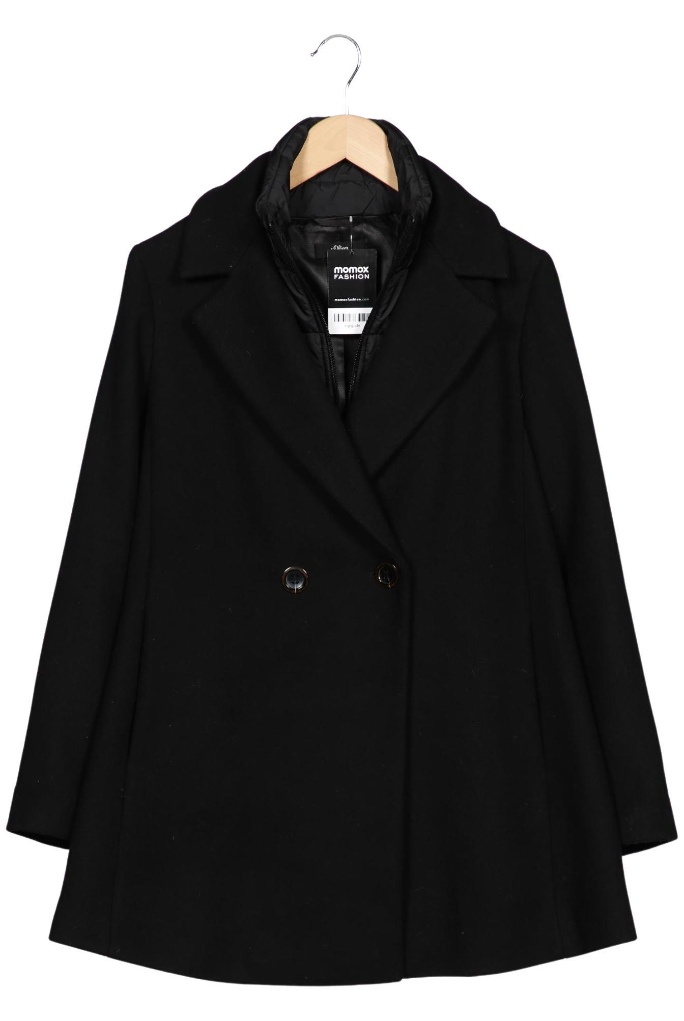 

s.Oliver Damen Mantel, schwarz, Gr. 38