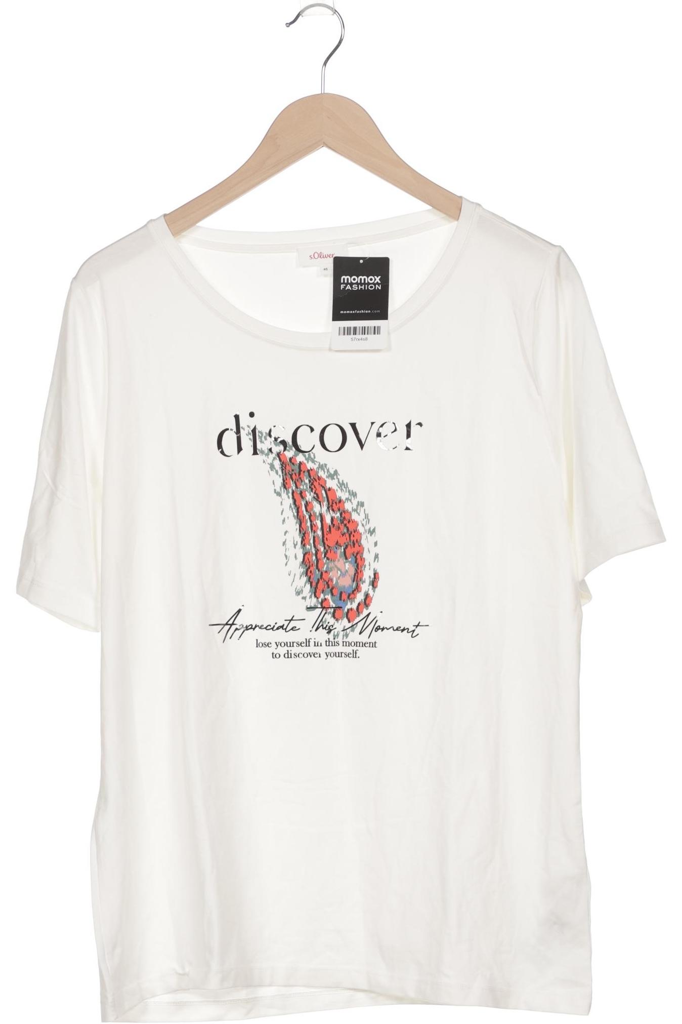 

s.Oliver Damen T-Shirt, weiß, Gr. 46
