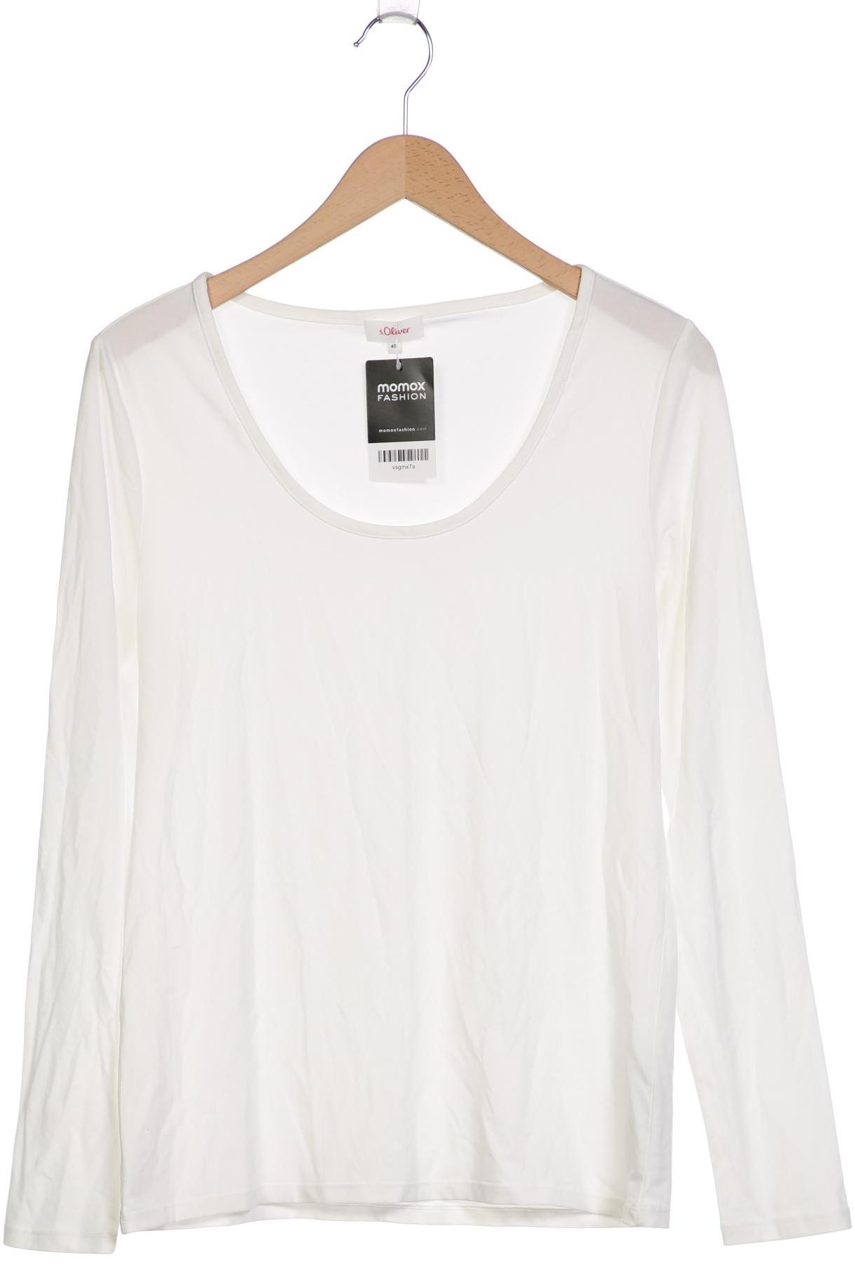 

s.Oliver Damen Langarmshirt, weiß, Gr. 40