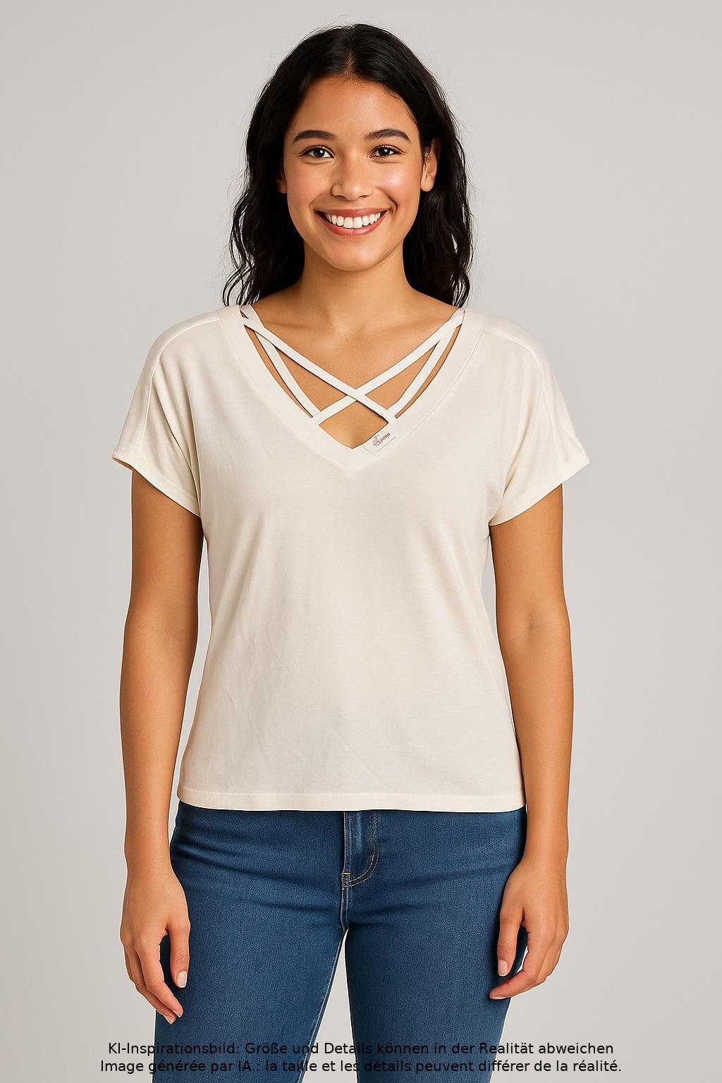 

s.Oliver Damen T-Shirt, cremeweiß, Gr. 38
