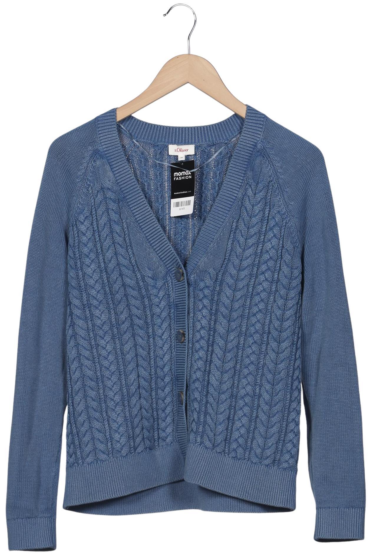 

s.Oliver Damen Strickjacke, blau, Gr. 36