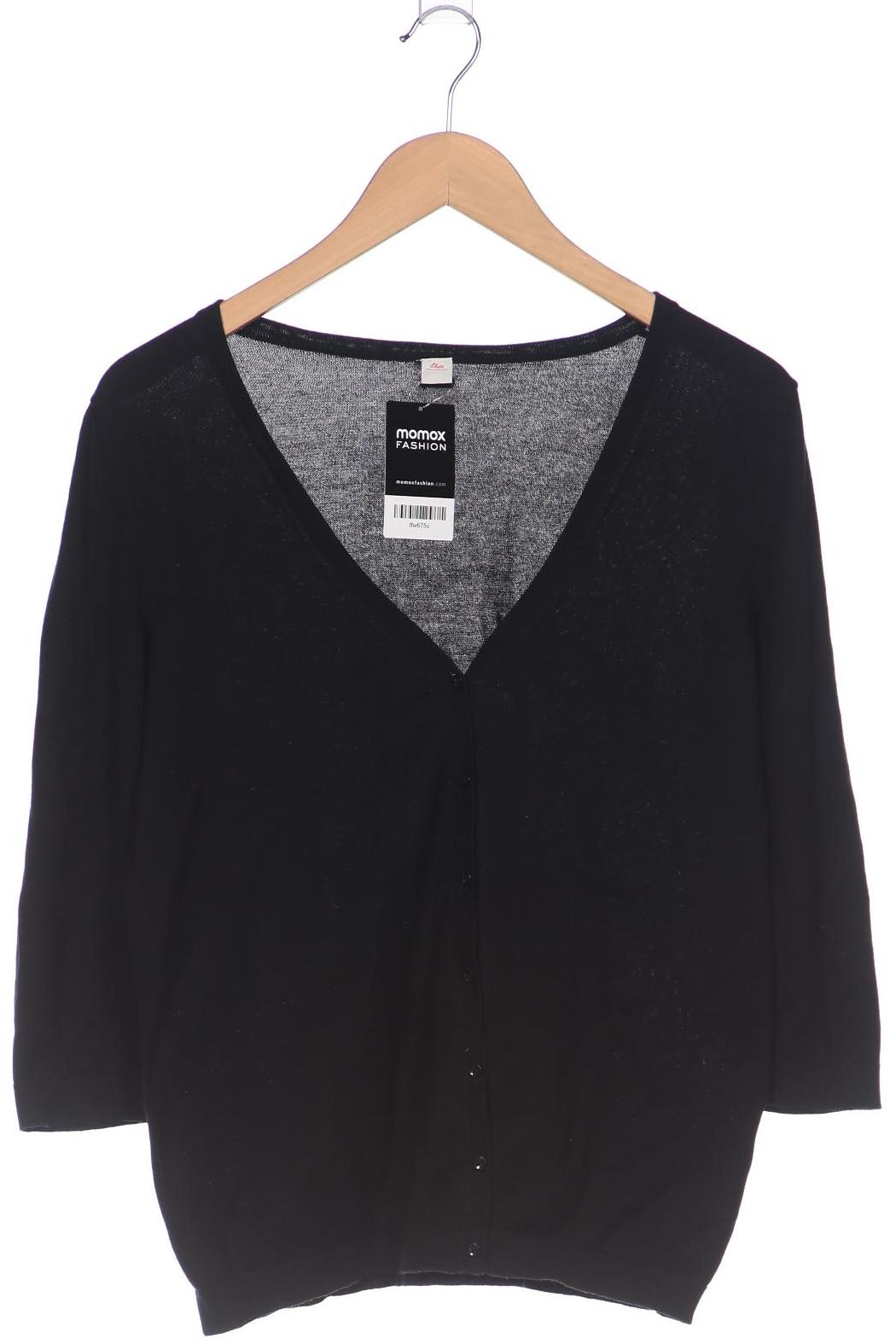 

s.Oliver Damen Strickjacke, schwarz, Gr. 42