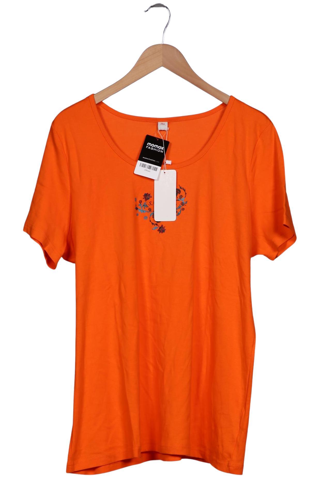 

s.Oliver Damen T-Shirt, orange, Gr. 48