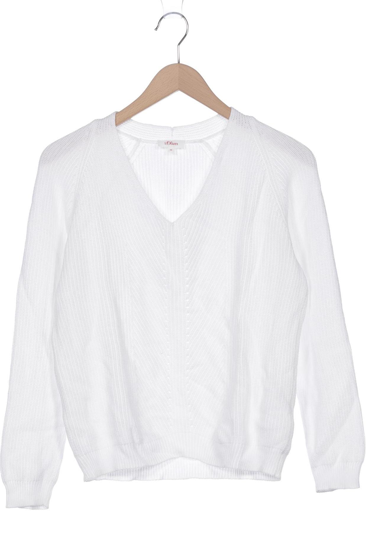 

s.Oliver Damen Pullover, weiß, Gr. 34