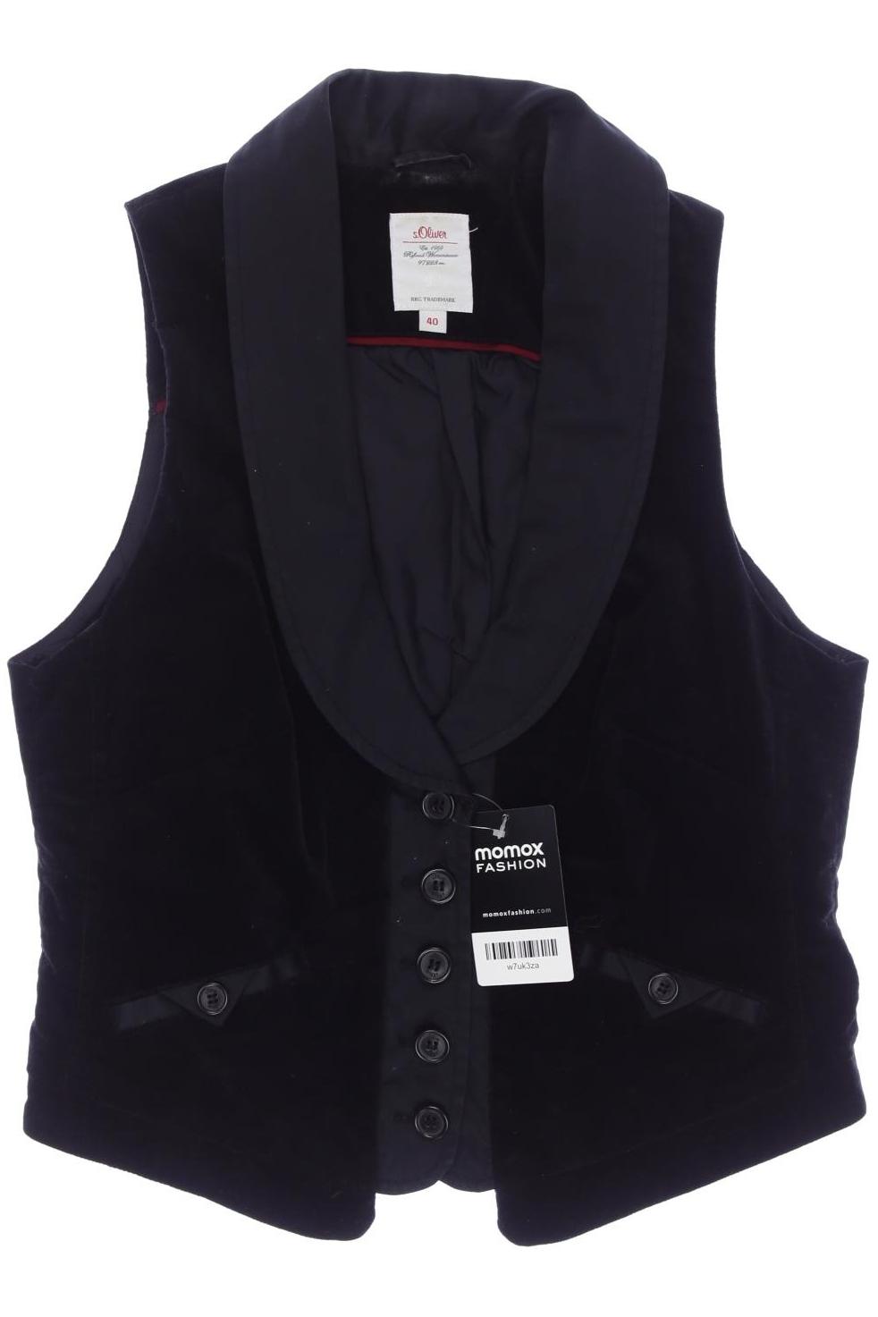 

s.Oliver Damen Weste, schwarz, Gr. 40
