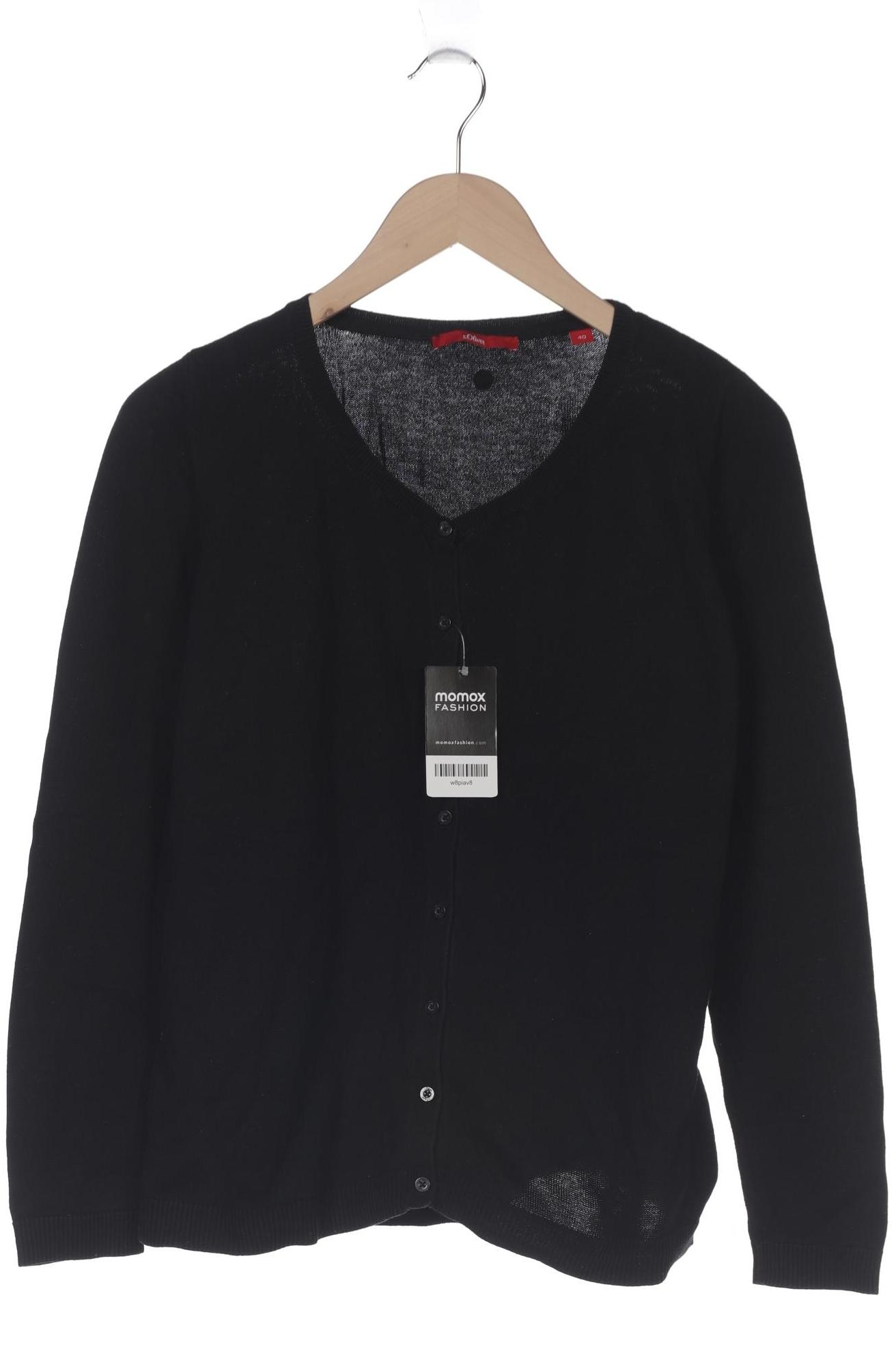 

s.Oliver Damen Strickjacke, schwarz, Gr. 40