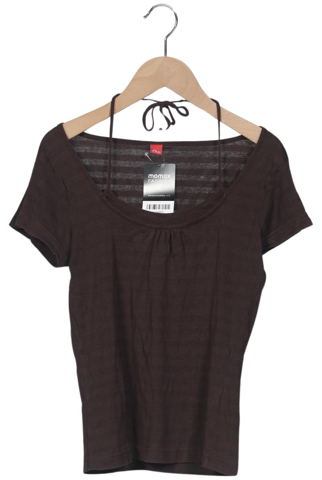 

s.Oliver Damen T-Shirt, braun, Gr. 34