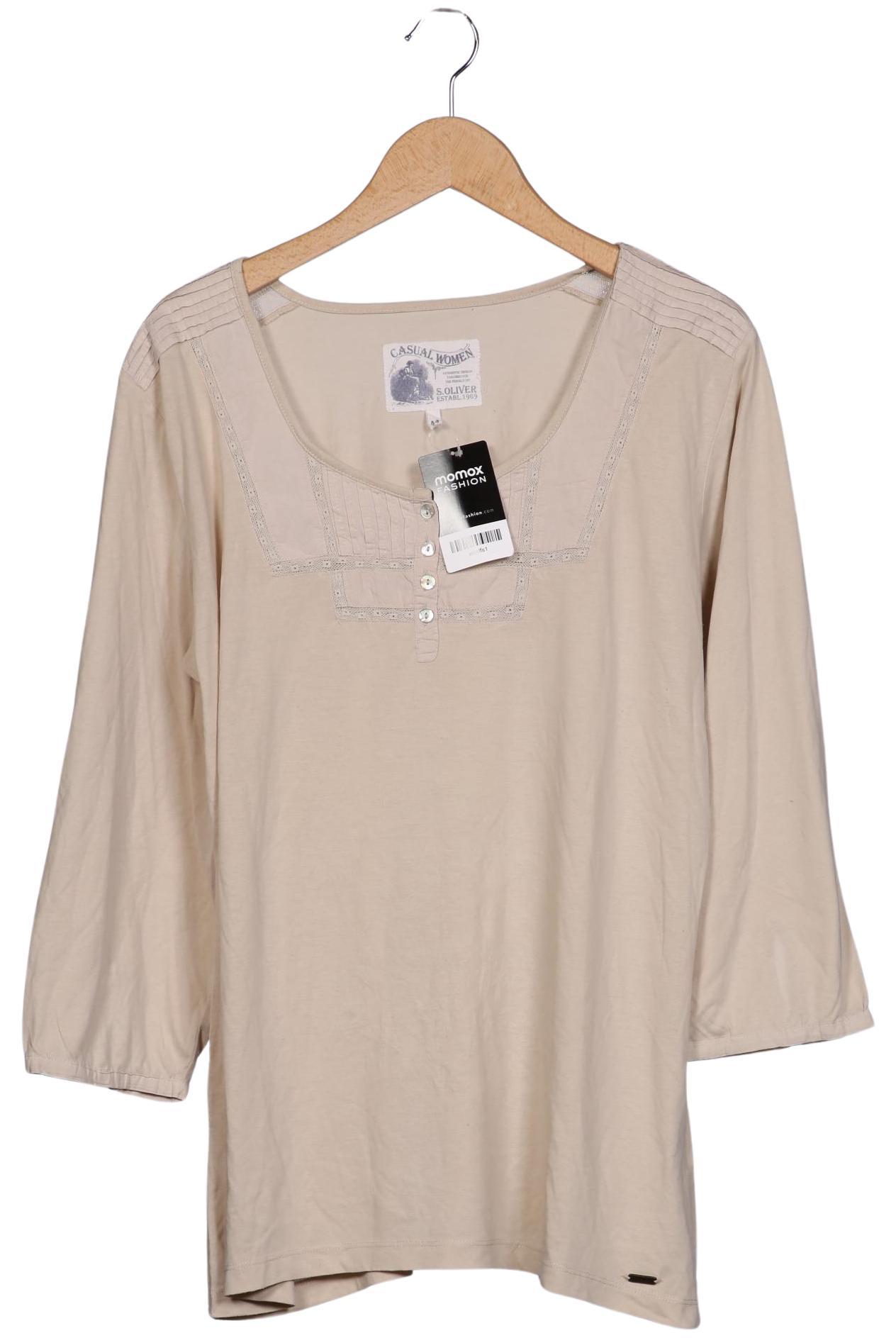 

s.Oliver Damen Langarmshirt, beige, Gr. 44