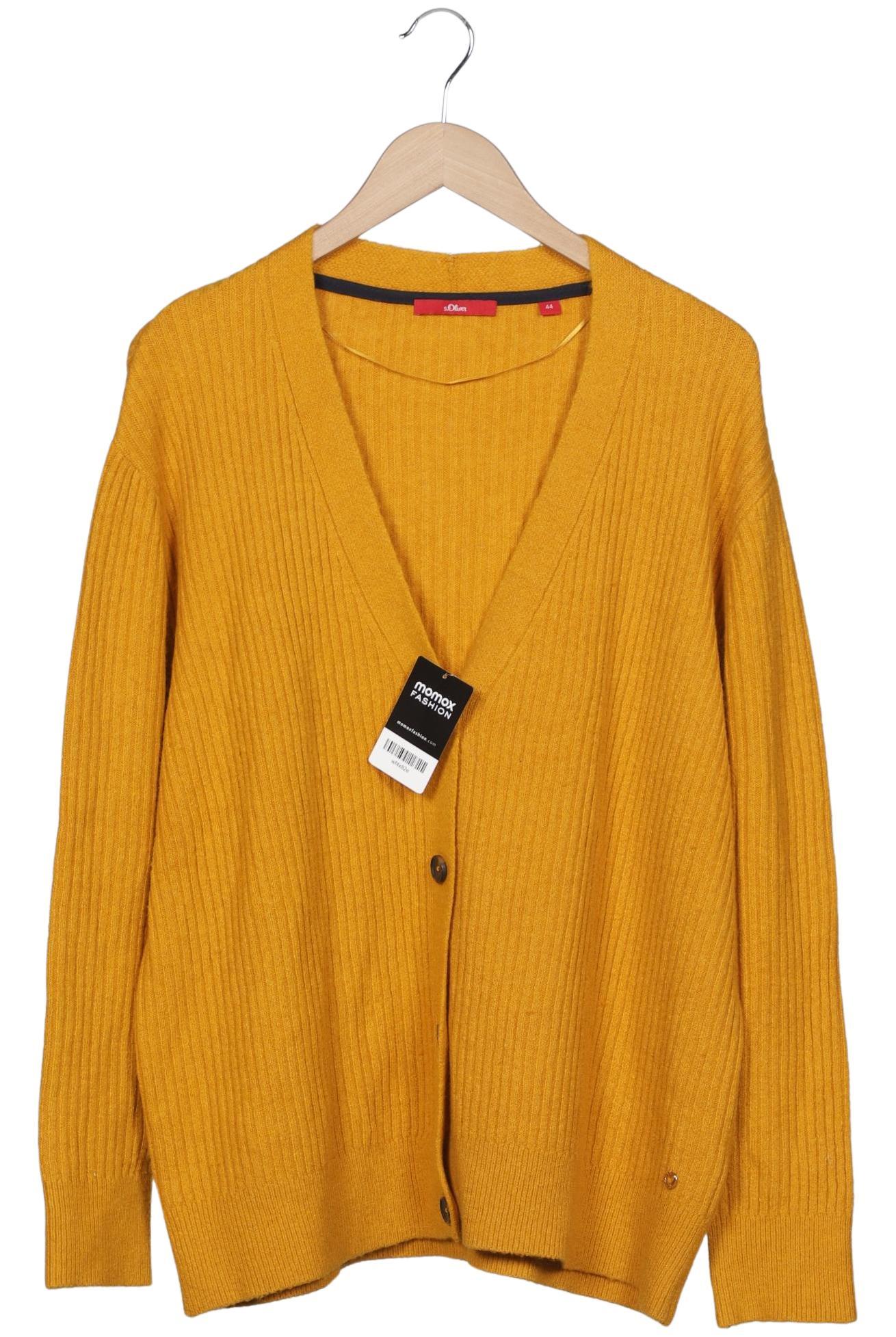 

s.Oliver Damen Strickjacke, gelb, Gr. 44