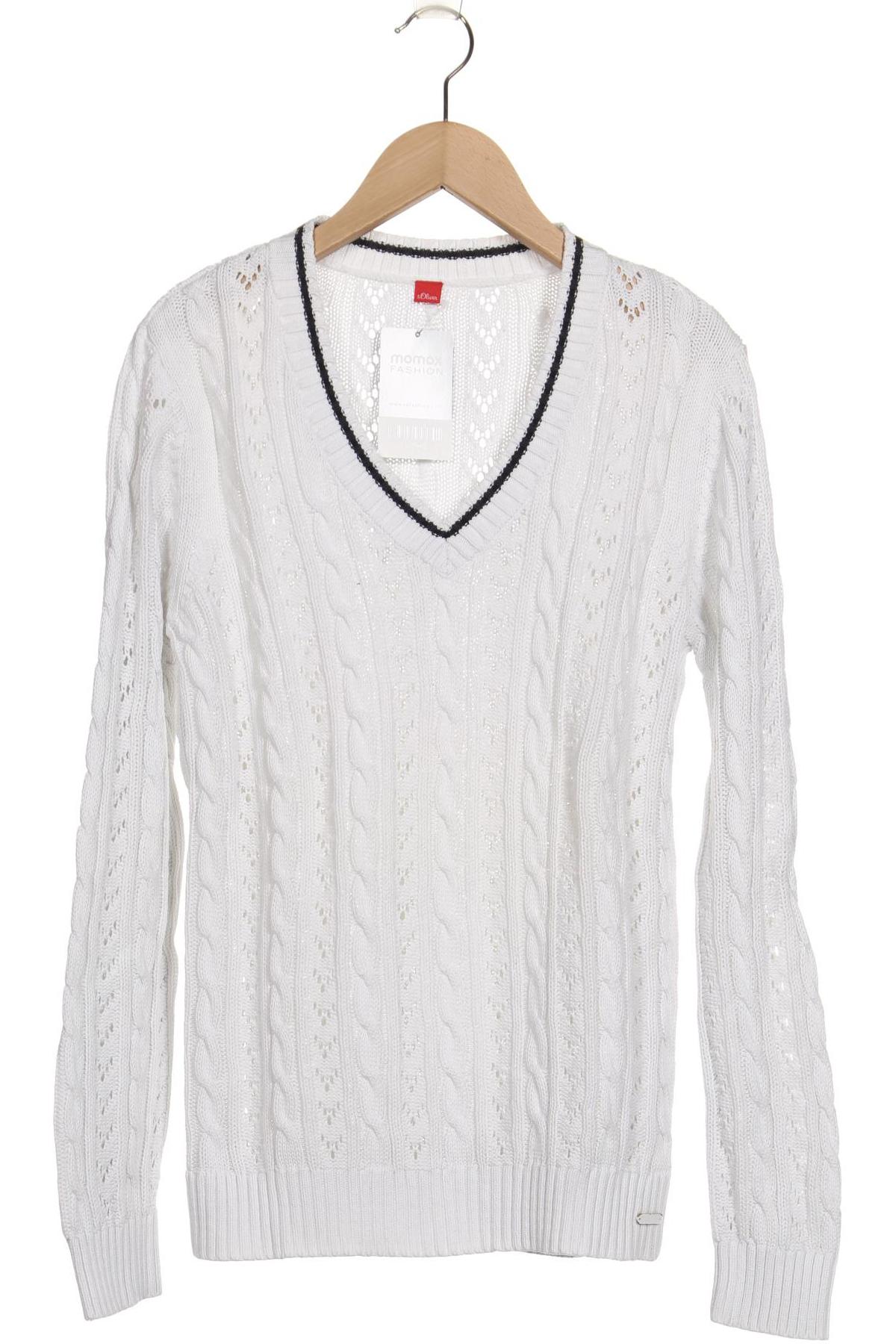 

s.Oliver Damen Pullover, weiß, Gr. 40