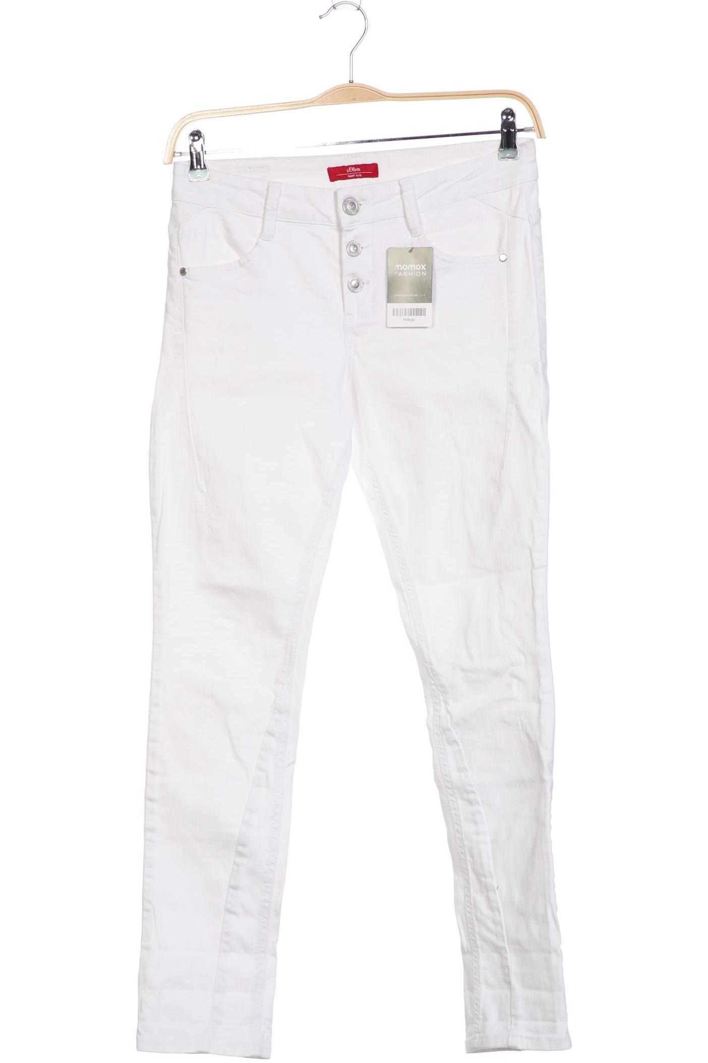 

s.Oliver Damen Jeans, weiß