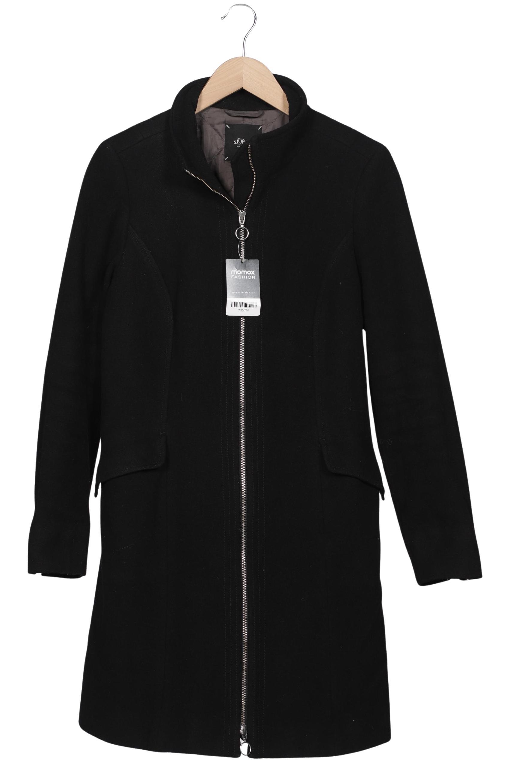 

s.Oliver Damen Mantel, schwarz, Gr. 38