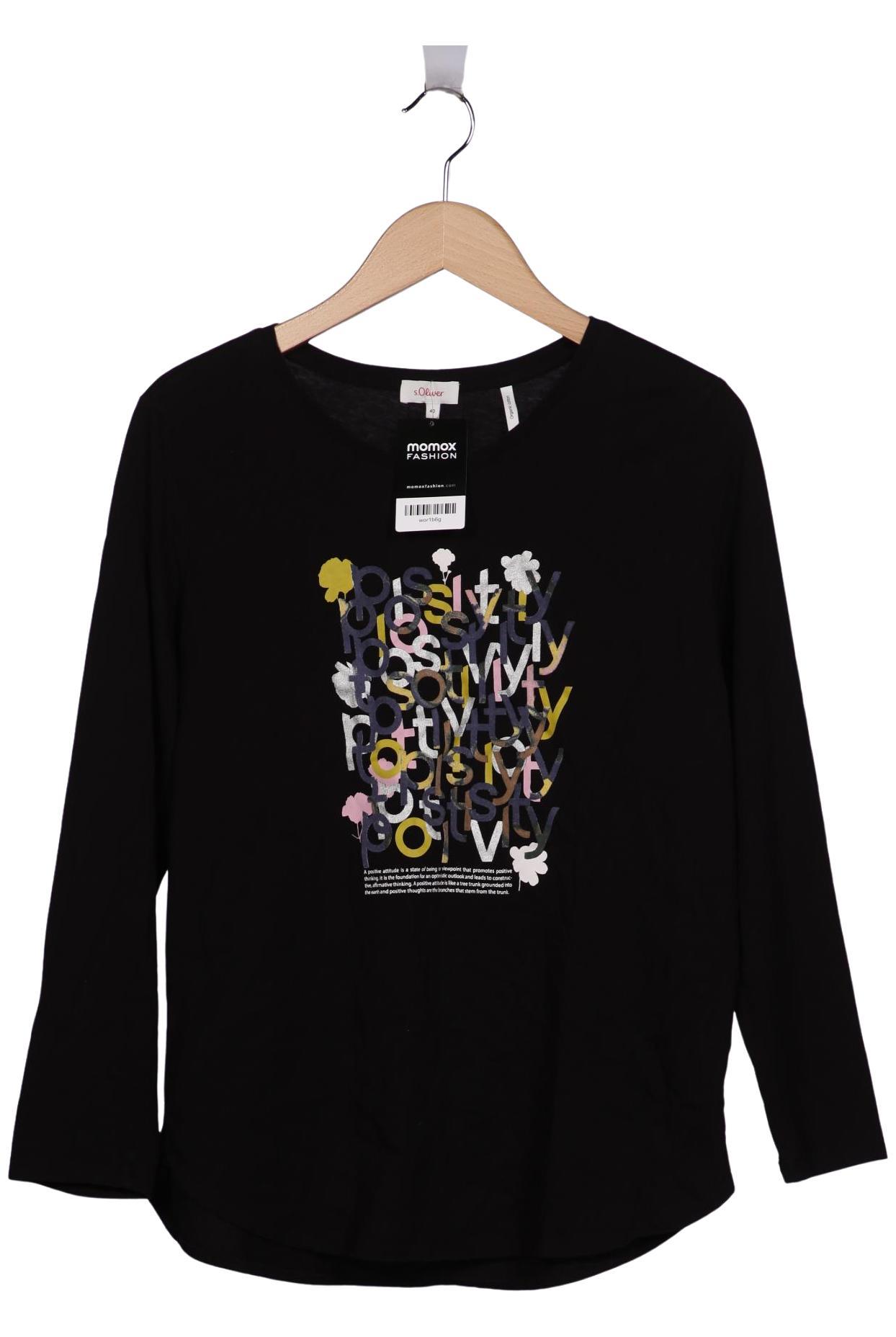 

s.Oliver Damen Langarmshirt, schwarz, Gr. 40