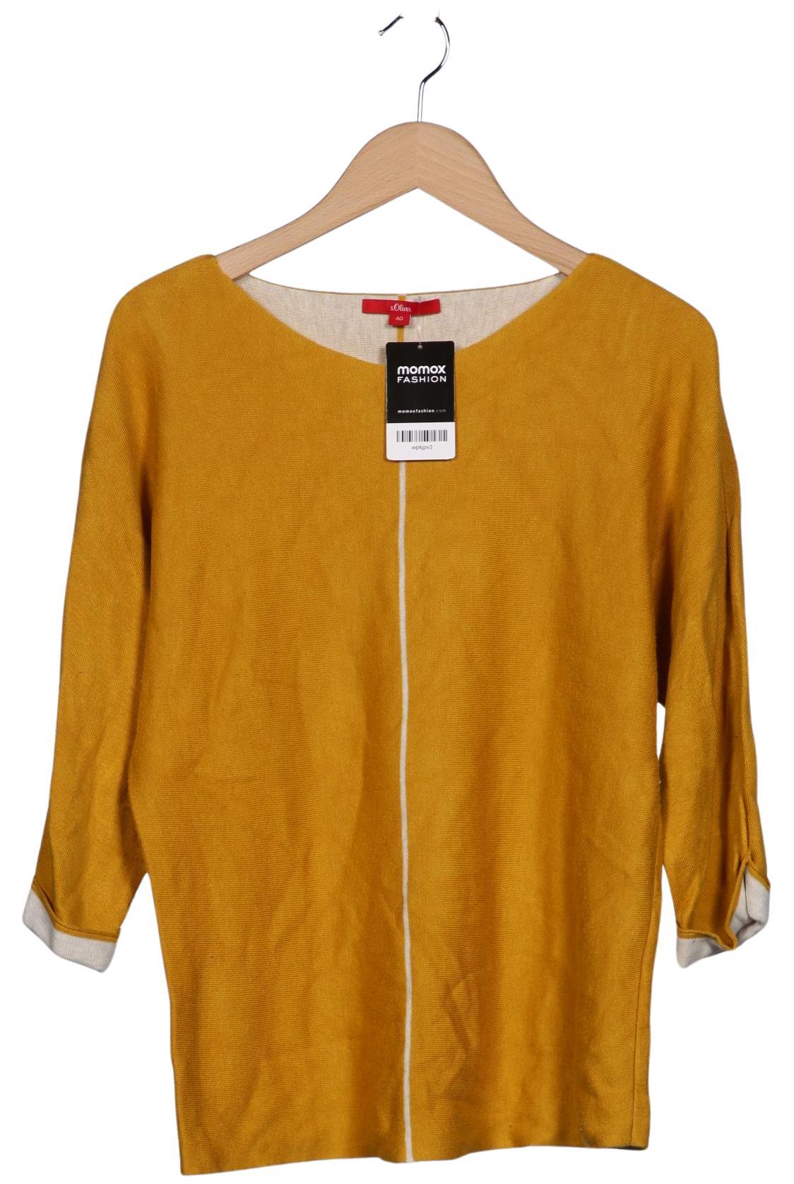 

s.Oliver Damen Pullover, gelb, Gr. 40