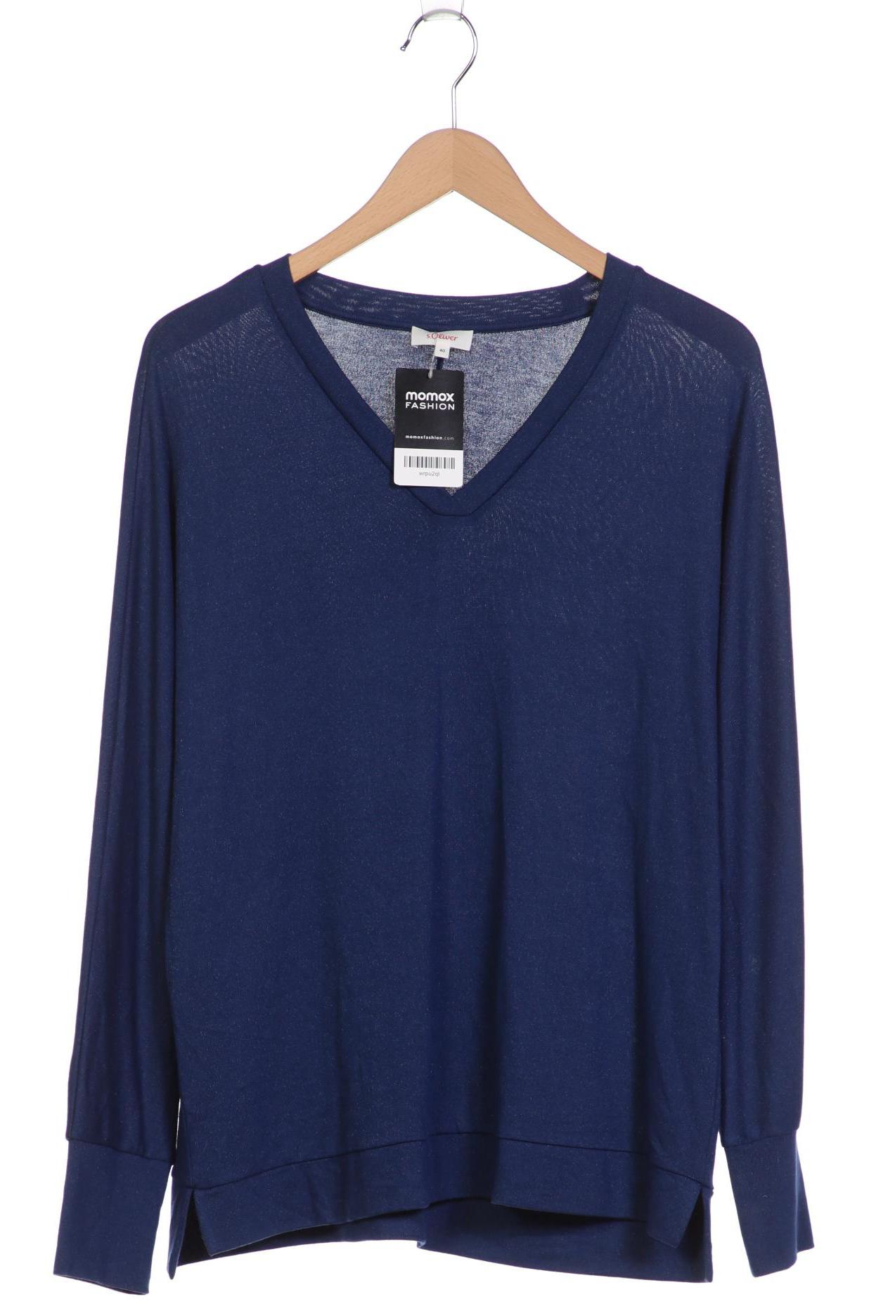 

s.Oliver Damen Langarmshirt, blau, Gr. 40