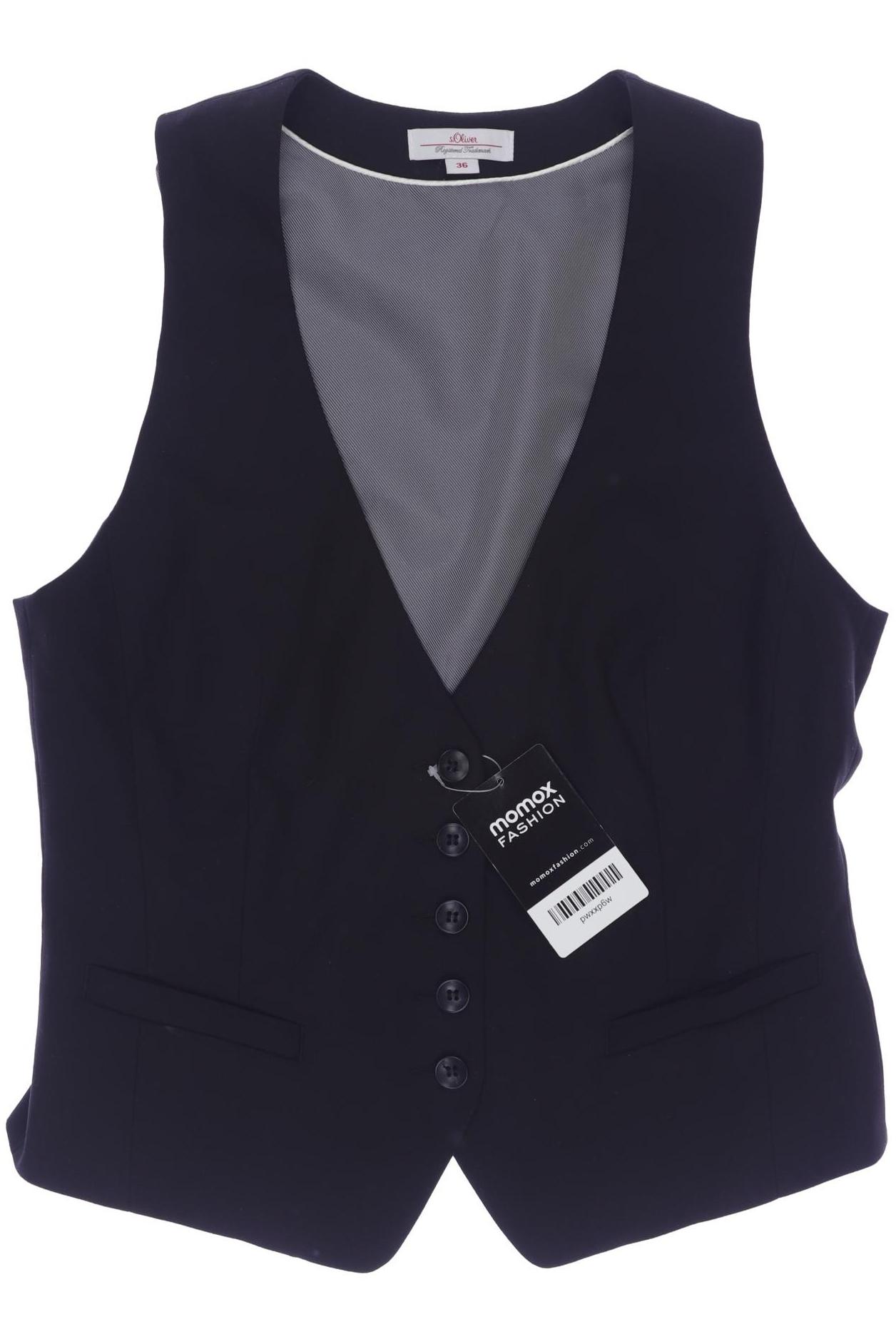 

s.Oliver Damen Weste, schwarz, Gr. 36