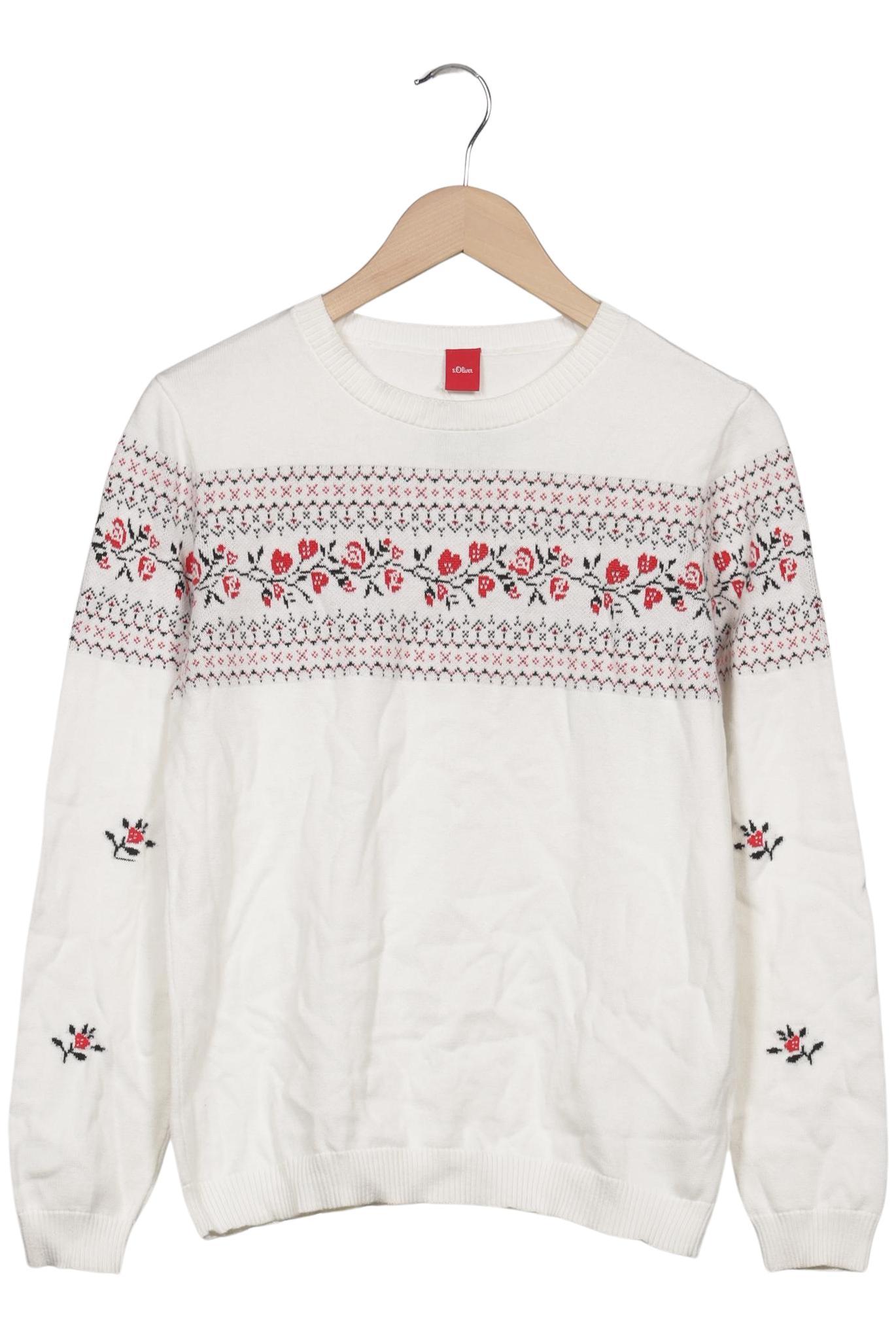 

s.Oliver Damen Pullover, weiß, Gr. 40