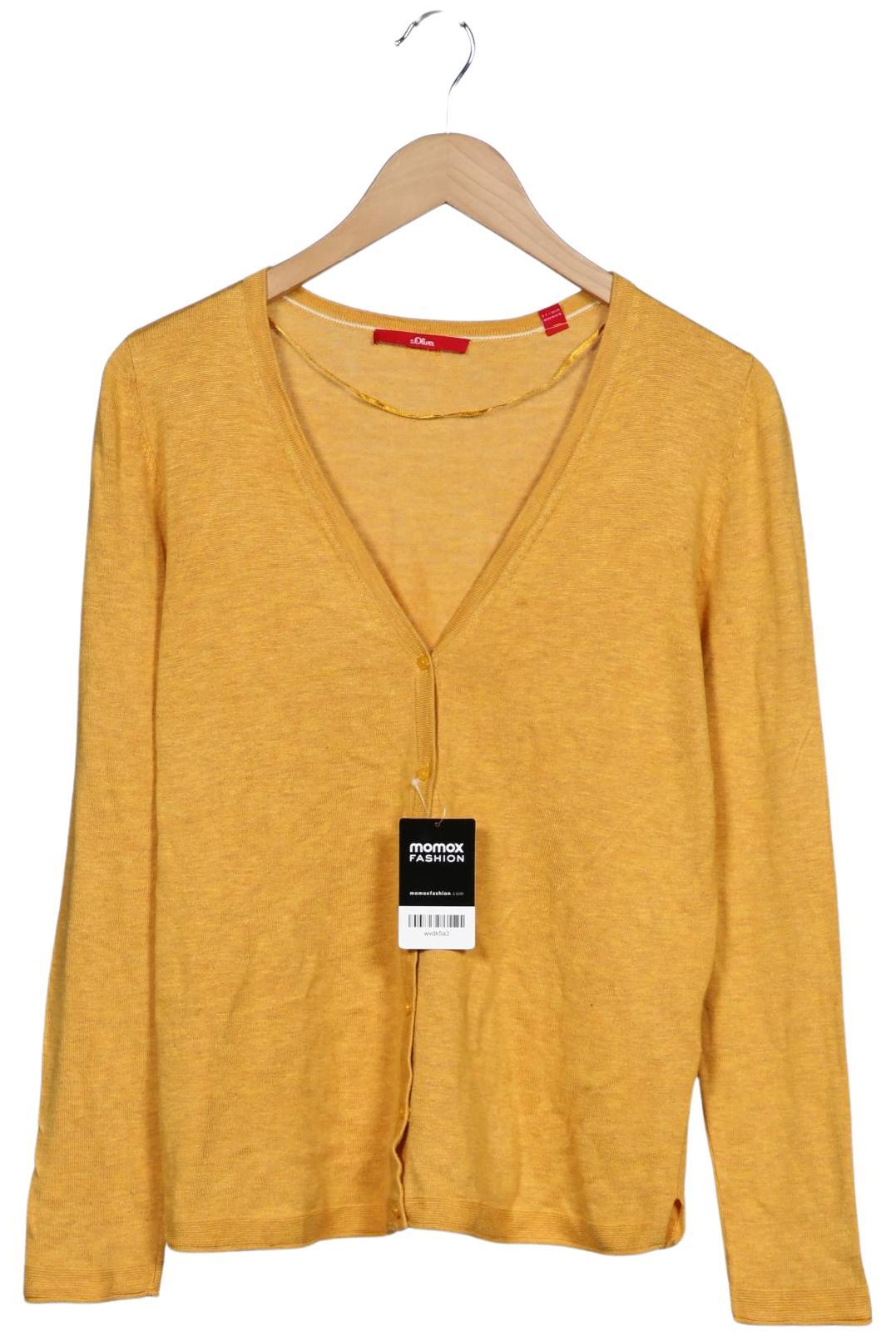 

s.Oliver Damen Strickjacke, gelb, Gr. 40