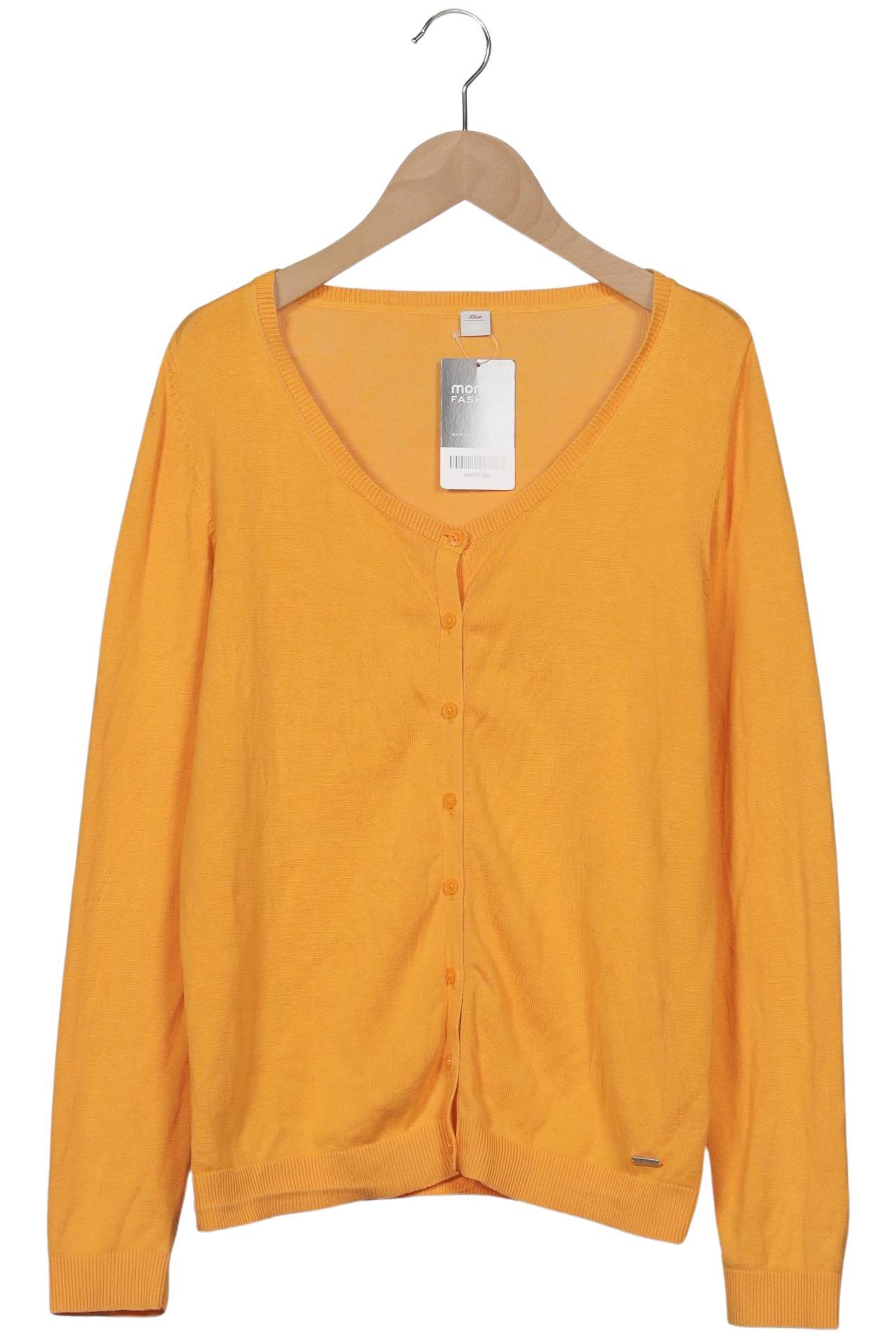 

s.Oliver Damen Strickjacke, gelb, Gr. 38