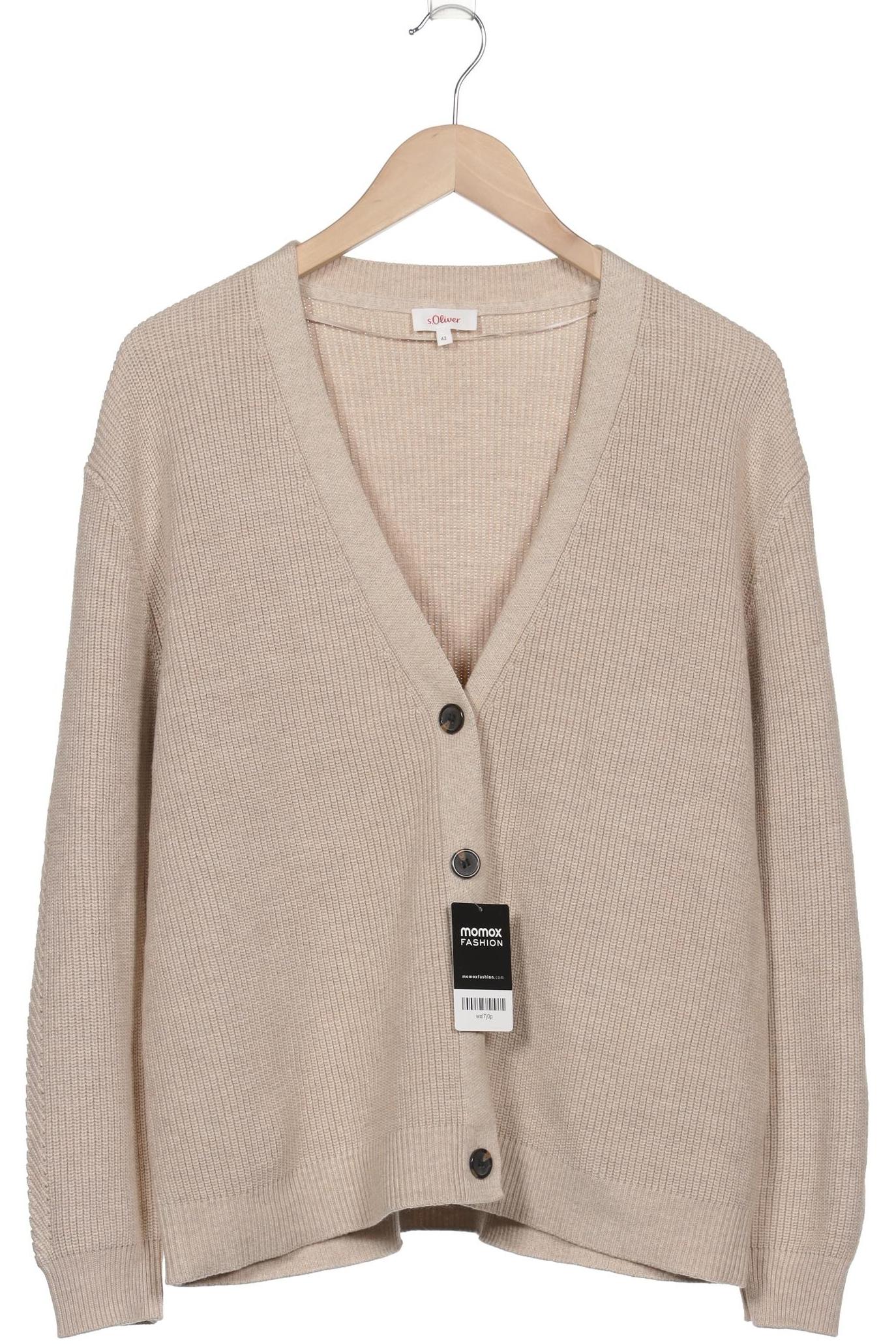 

s.Oliver Damen Strickjacke, beige, Gr. 42