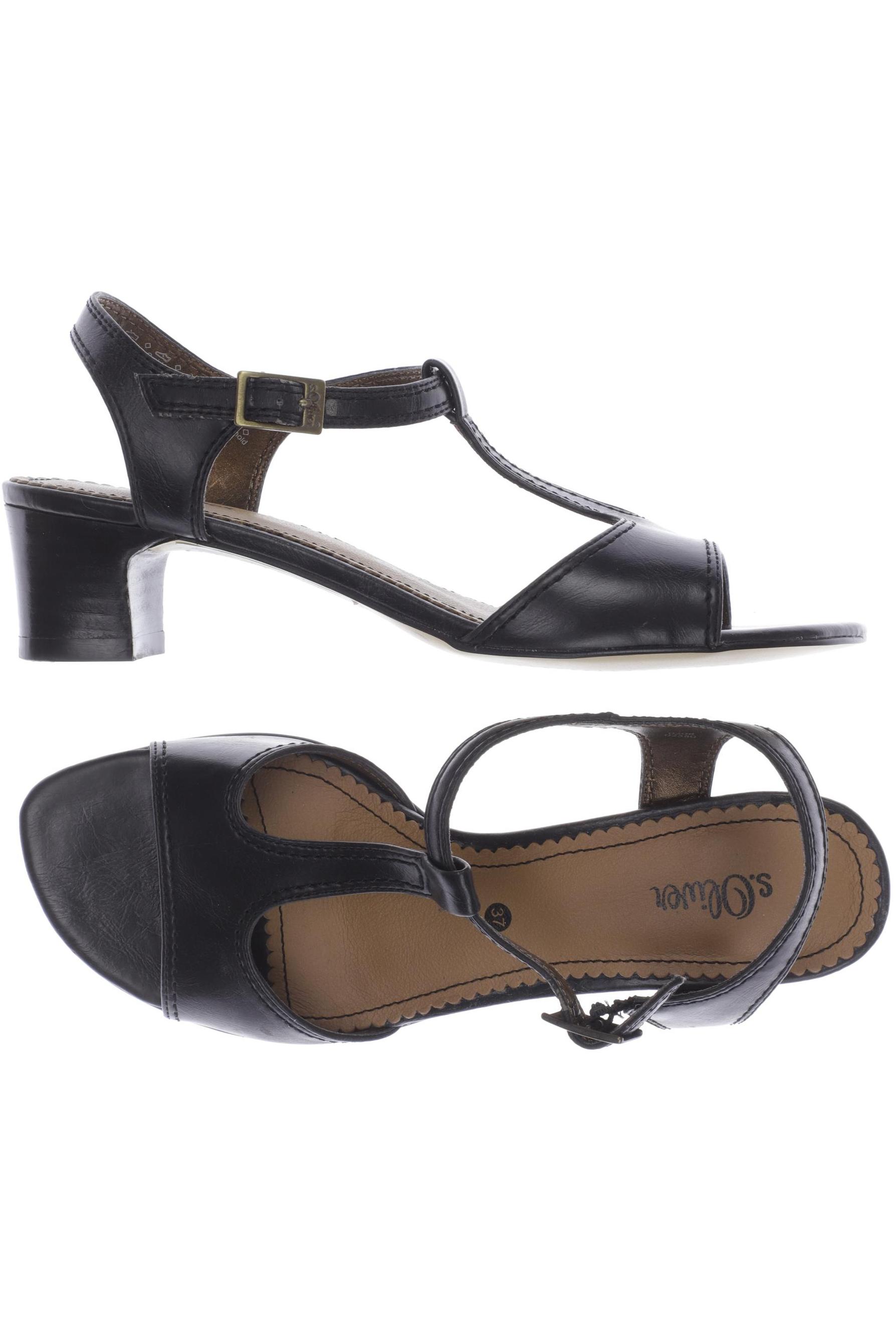 

s.Oliver Damen Sandale, schwarz, Gr. 37