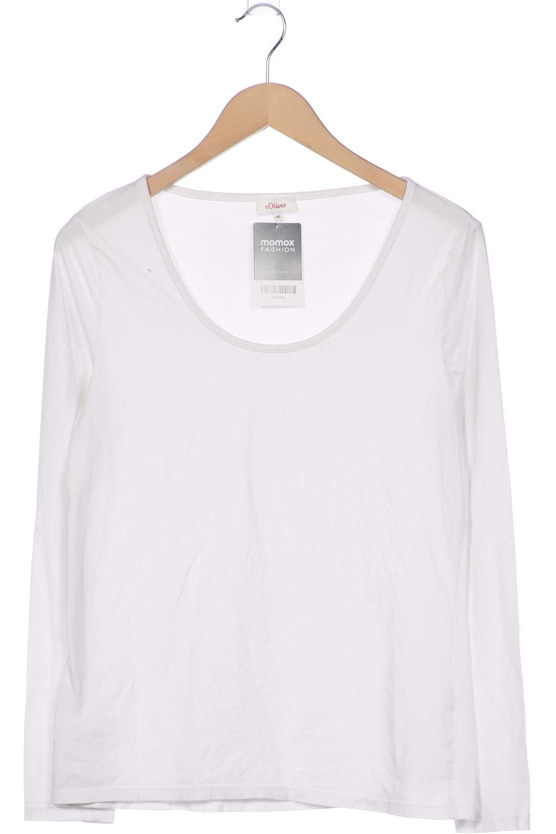 

s.Oliver Damen Langarmshirt, weiß, Gr. 40