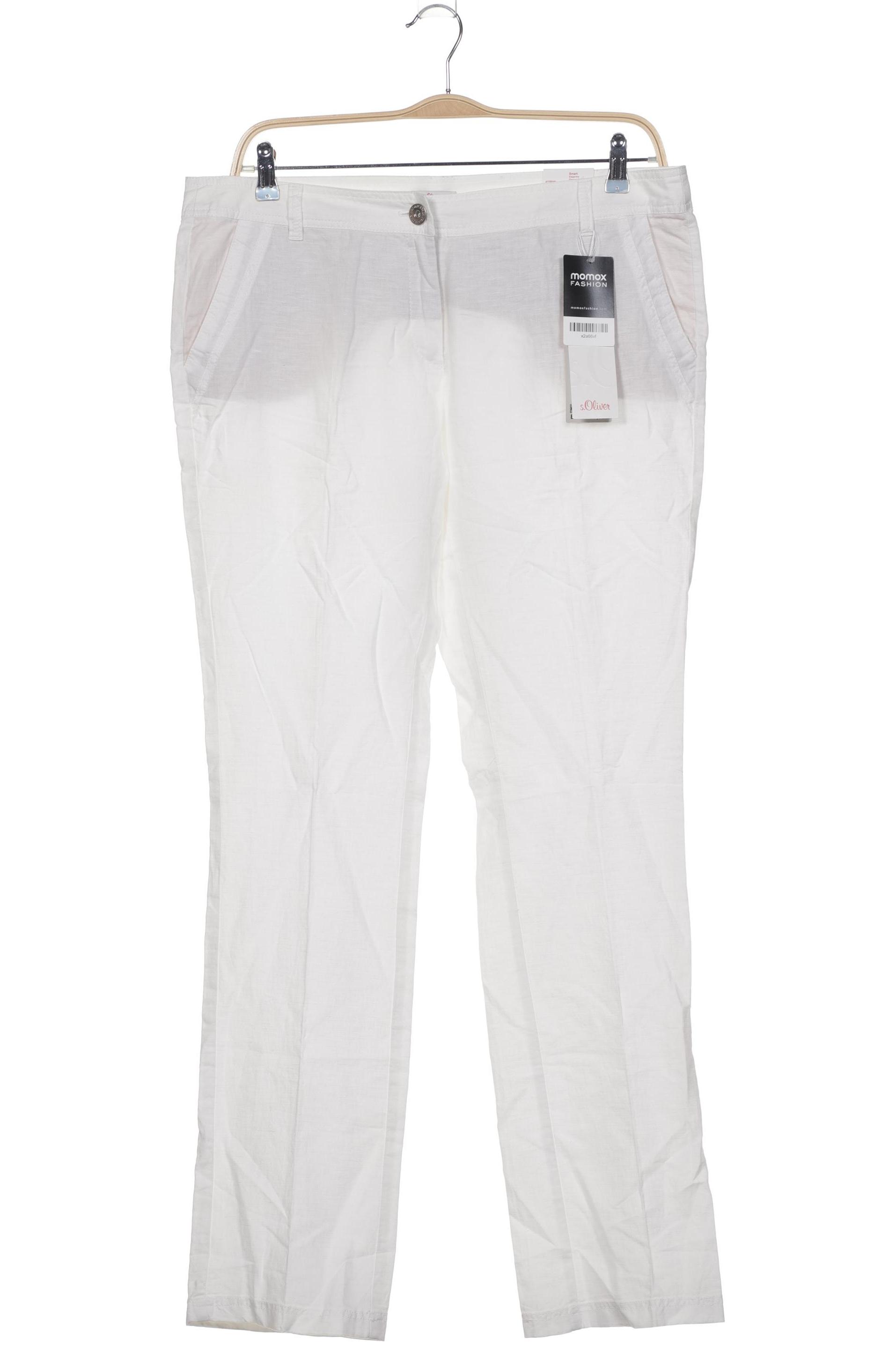 

s.Oliver Damen Stoffhose, weiß, Gr. 42