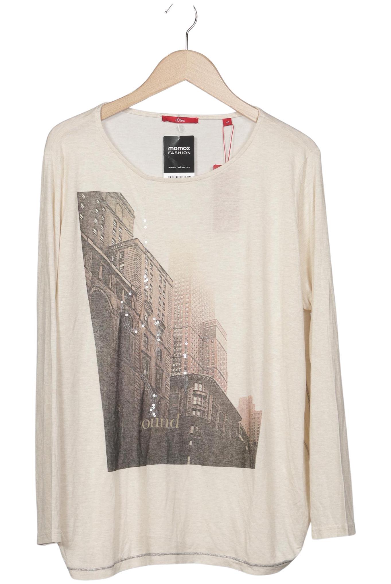 

s.Oliver Damen Langarmshirt, cremeweiß, Gr. 46