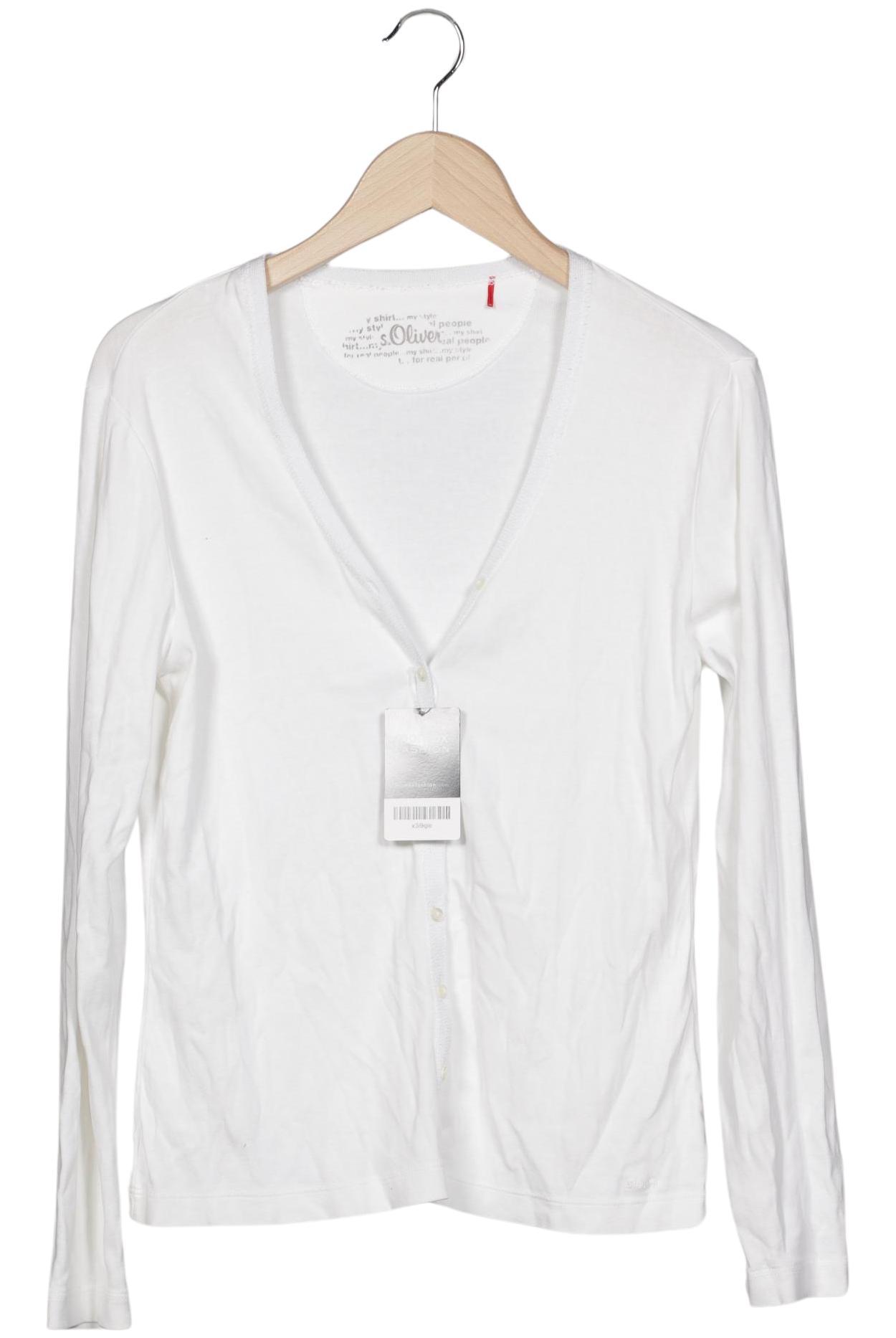 

s.Oliver Damen Strickjacke, weiß, Gr. 40