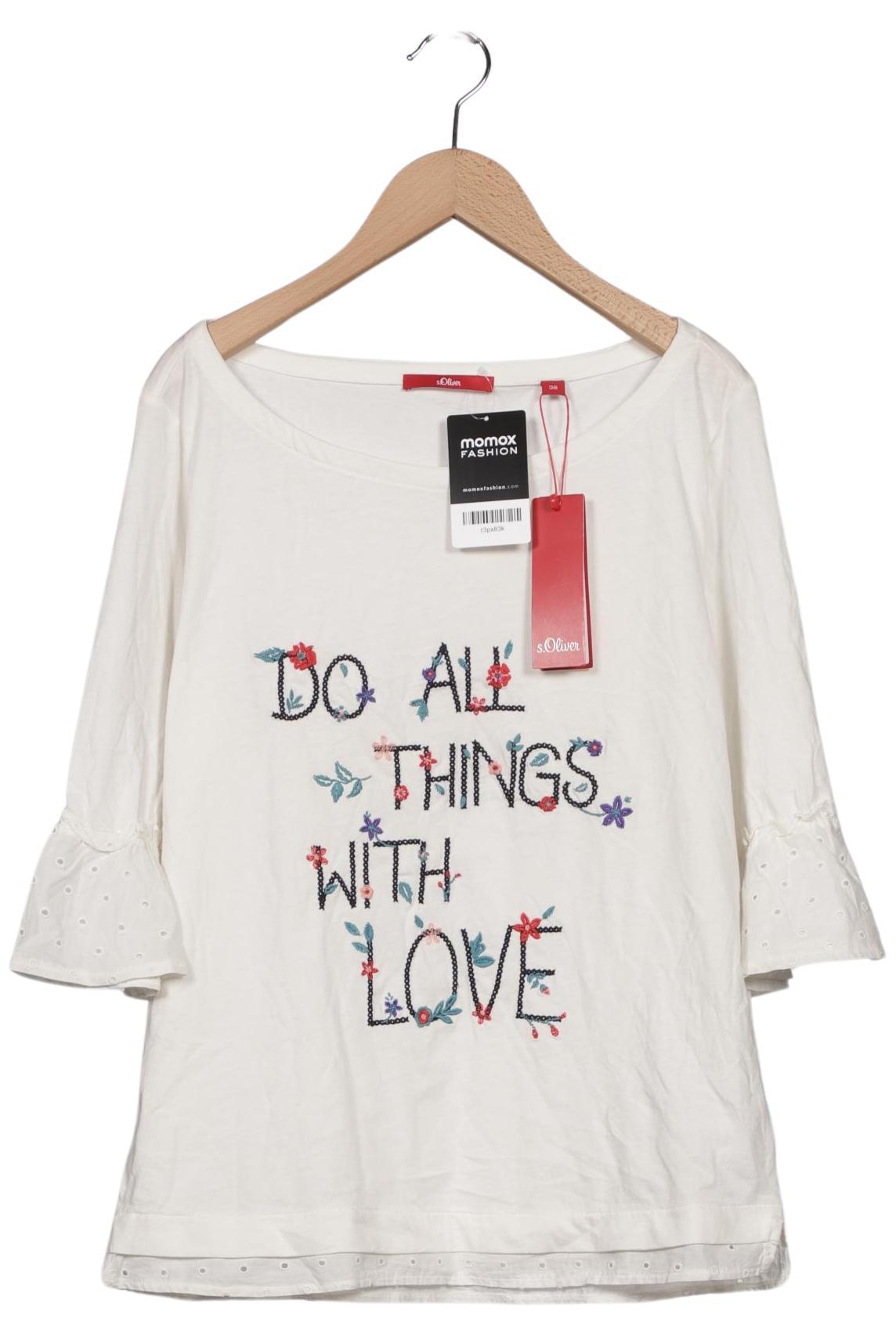 

s.Oliver Damen Langarmshirt, weiß, Gr. 38