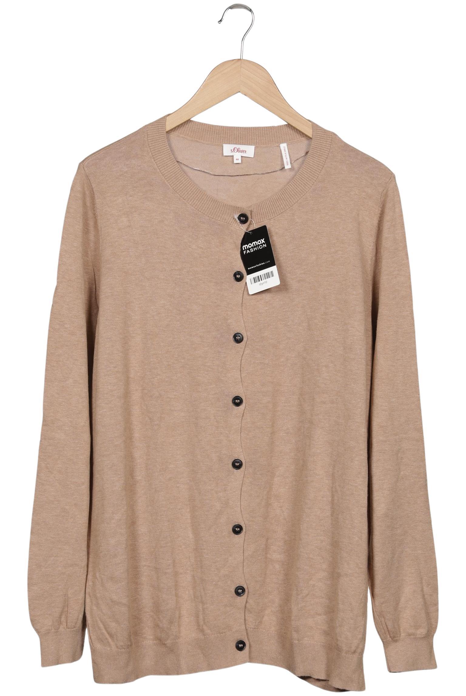

s.Oliver Damen Strickjacke, beige, Gr. 44