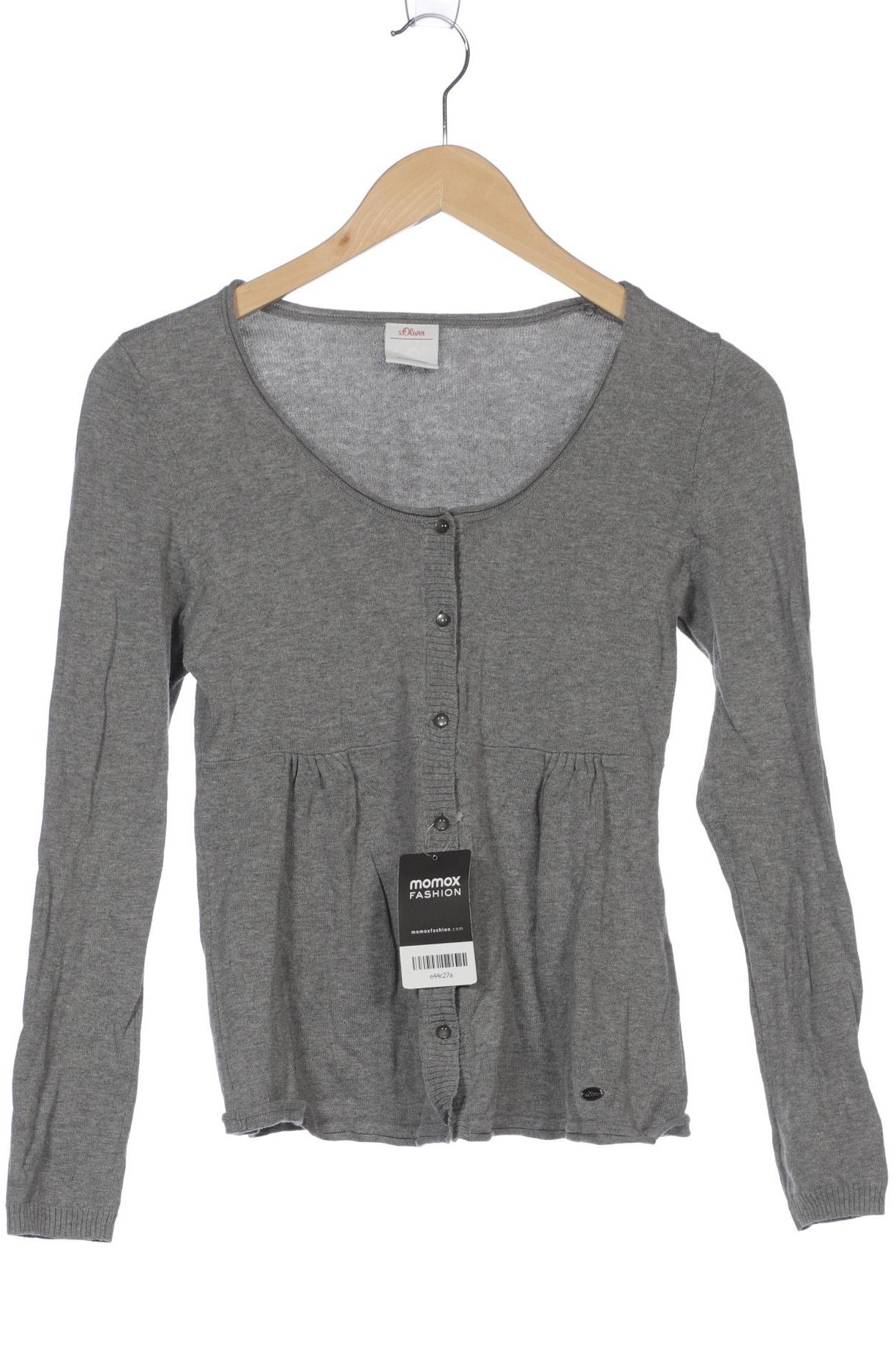 

s.Oliver Damen Strickjacke, grau, Gr. 34