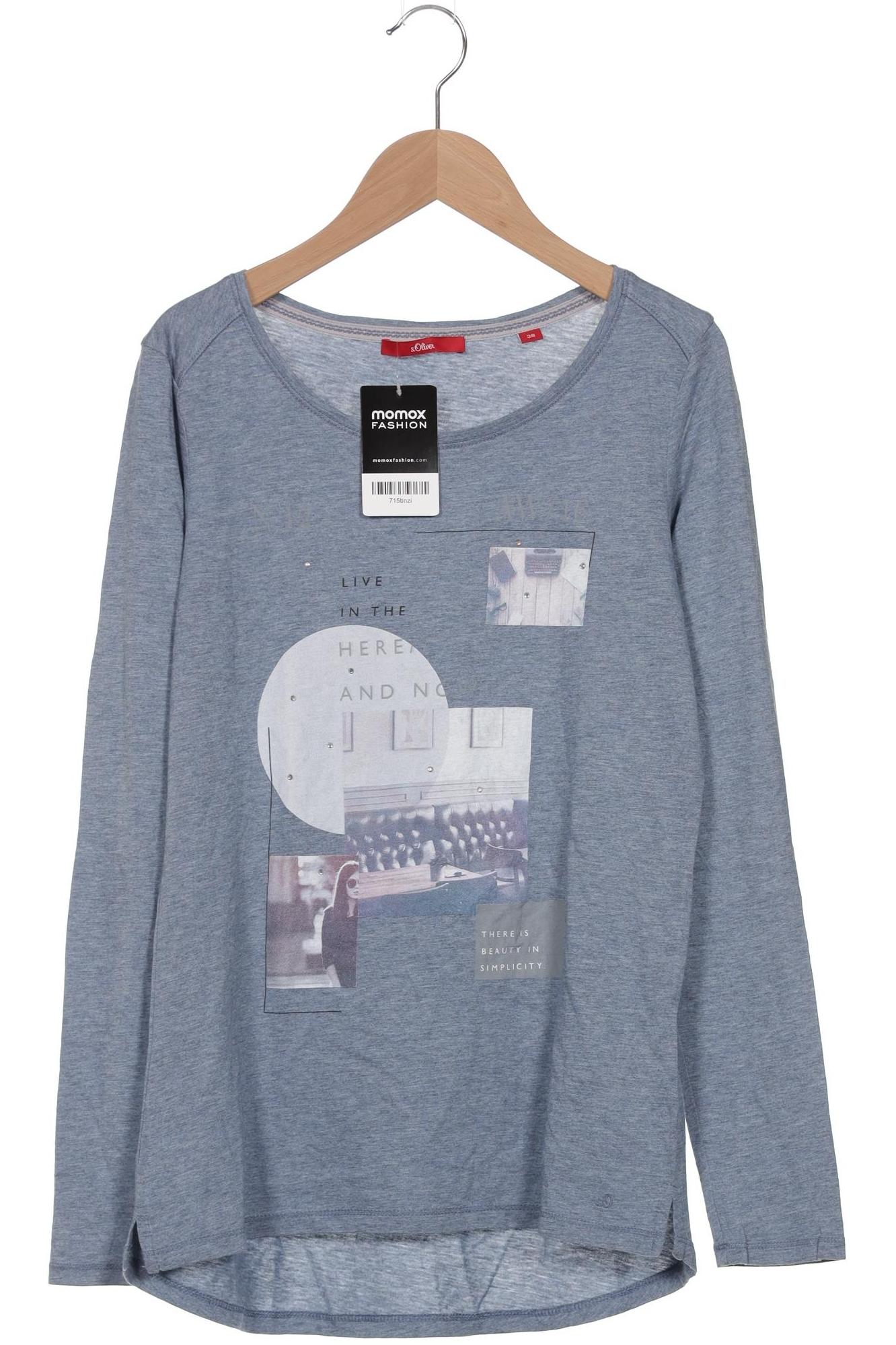 

s.Oliver Damen Langarmshirt, blau, Gr. 38