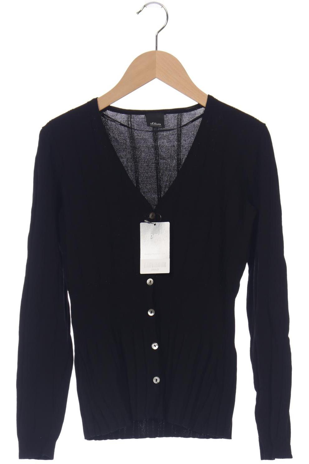 

s.Oliver Damen Strickjacke, schwarz