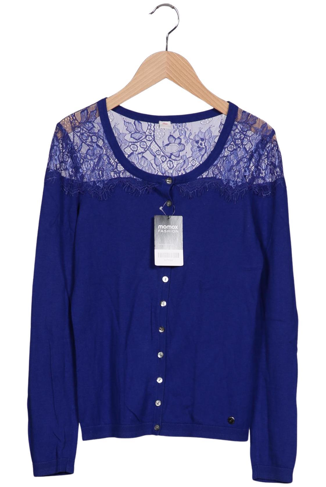 

s.Oliver Damen Strickjacke, blau, Gr. 36