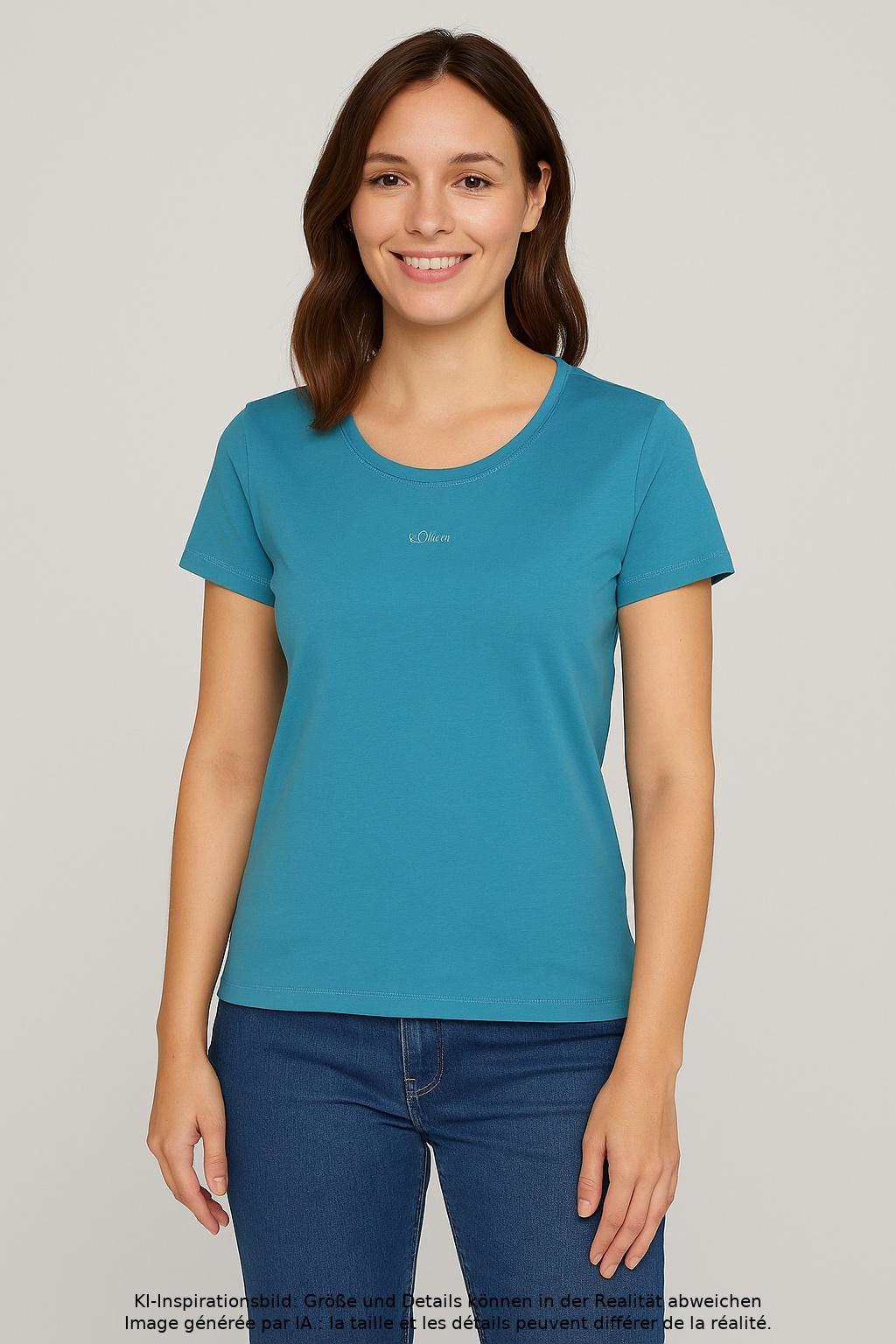 

s.Oliver Damen T-Shirt, türkis, Gr. 38