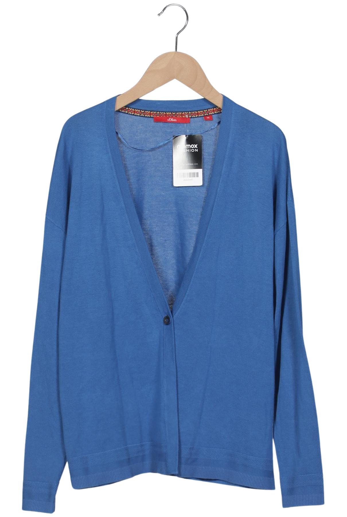 

s.Oliver Damen Strickjacke, blau, Gr. 36