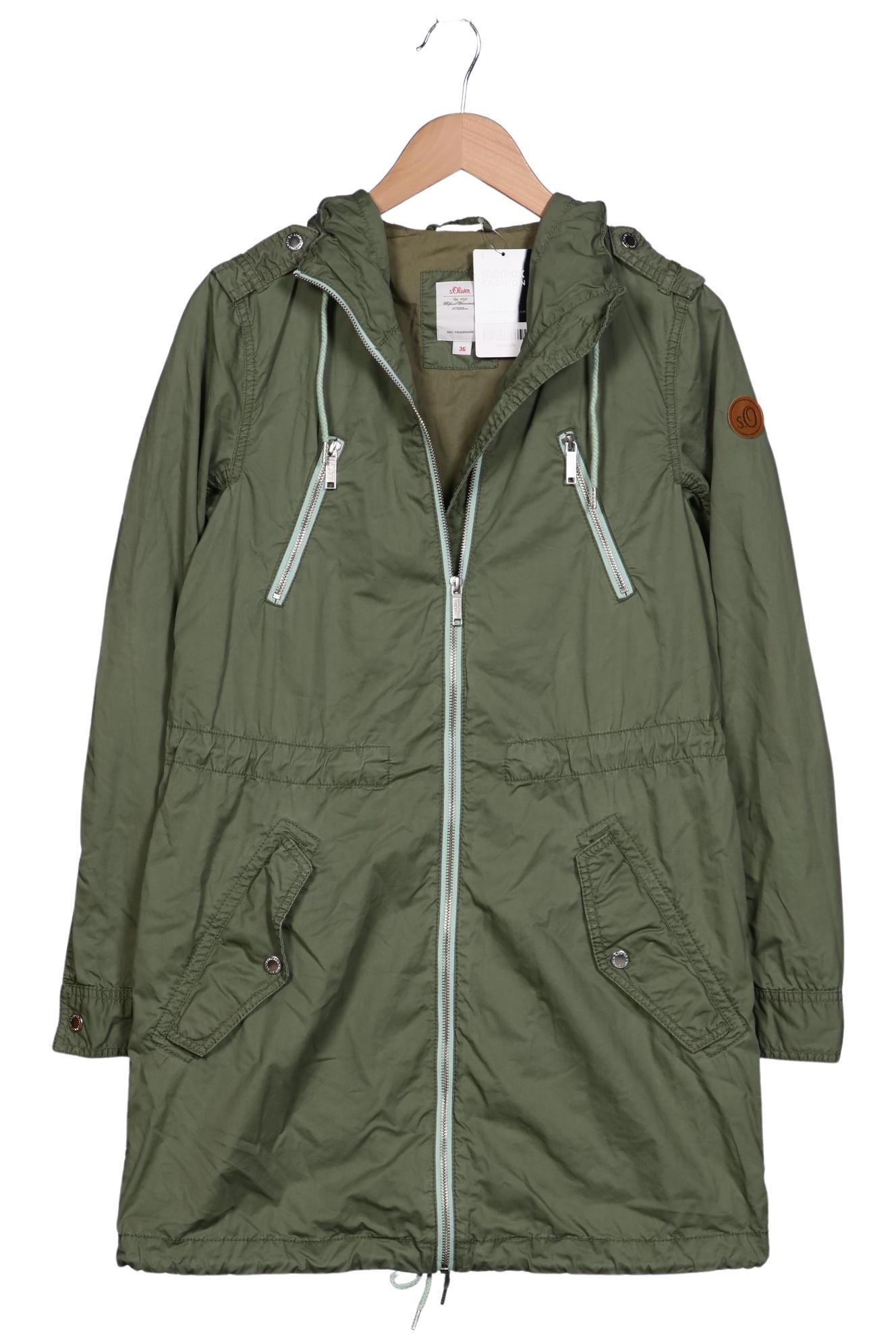 

s.Oliver Damen Mantel, grün, Gr. 36