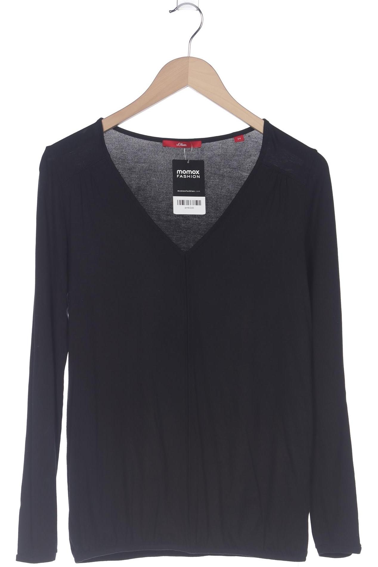 

s.Oliver Damen Langarmshirt, schwarz, Gr. 34